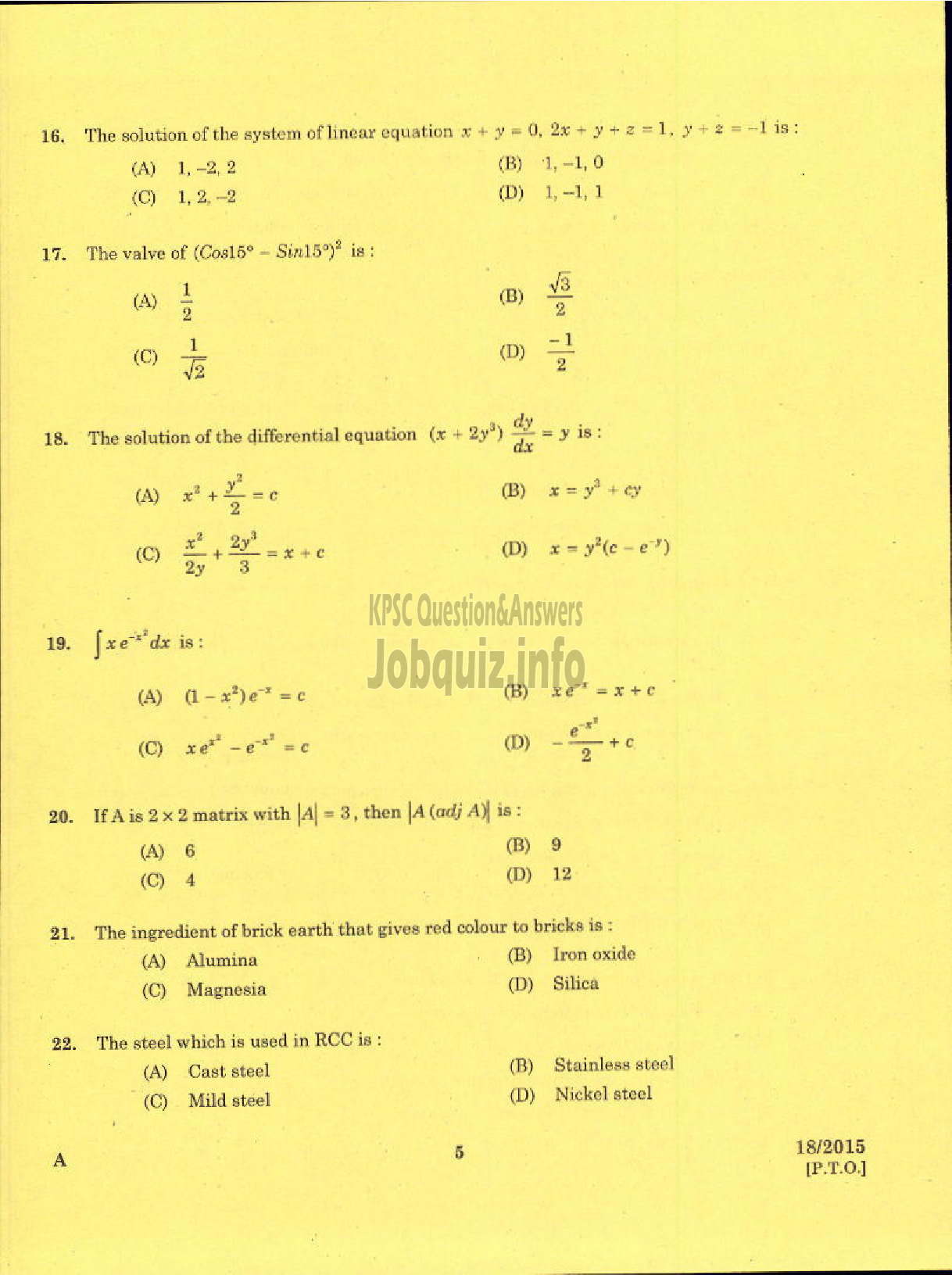 Kerala PSC Question Paper - LR IN INFORMATION TECHNOLOGY POLYTECHNICS KERALA TECHNICAL EDUCATION-3