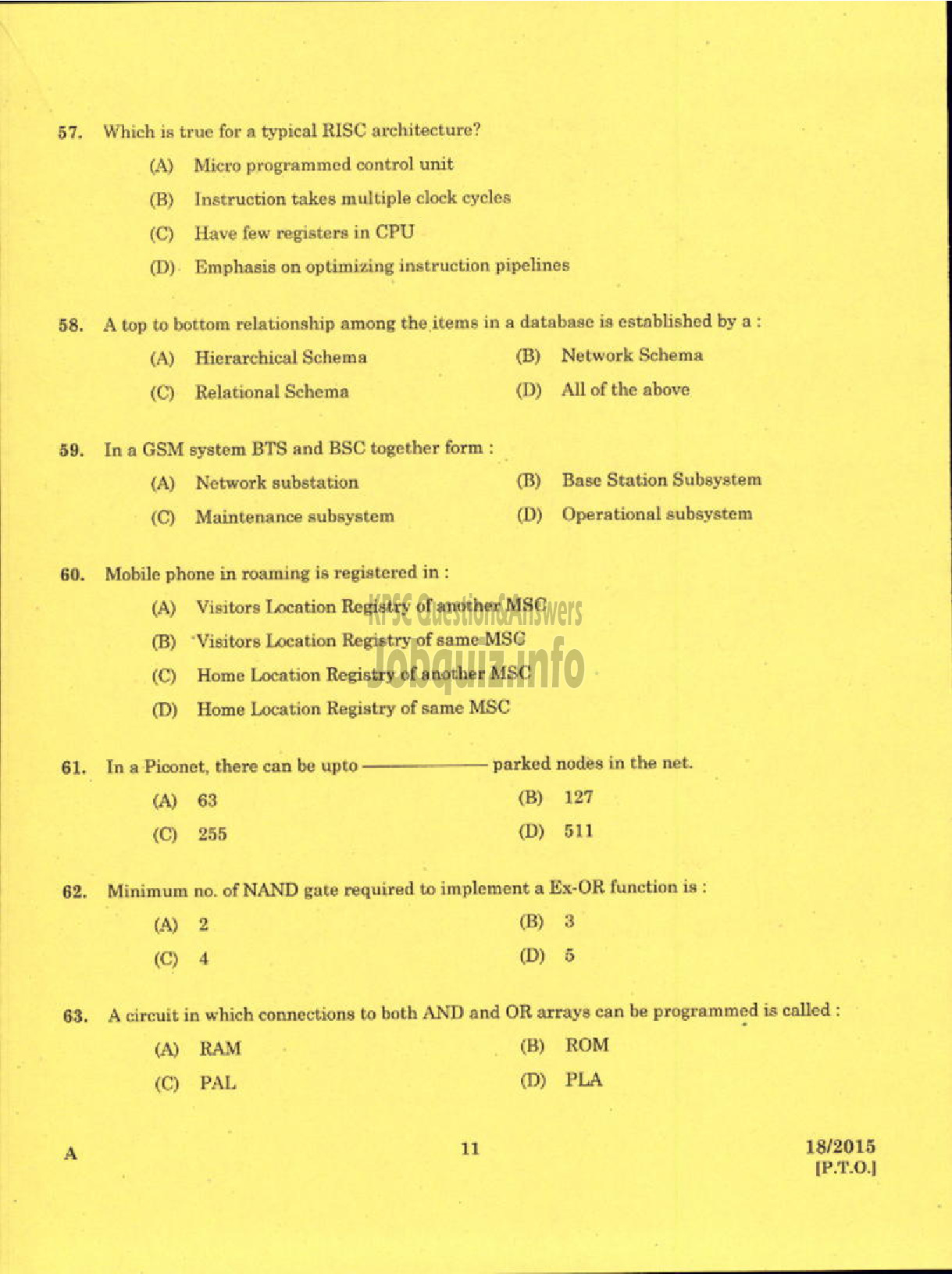 Kerala PSC Question Paper - LR IN INFORMATION TECHNOLOGY POLYTECHNICS KERALA TECHNICAL EDUCATION-9