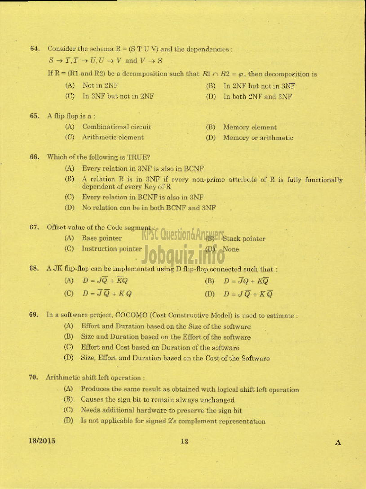 Kerala PSC Question Paper - LR IN INFORMATION TECHNOLOGY POLYTECHNICS KERALA TECHNICAL EDUCATION-10