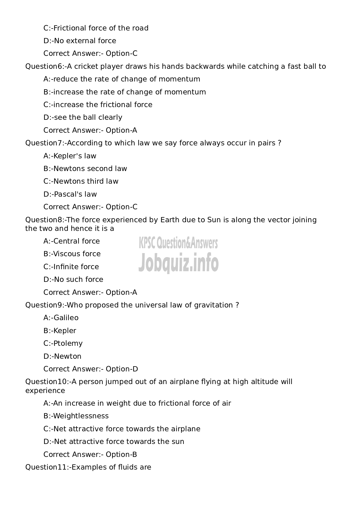 Kerala PSC Question Paper - Laboratory Assistant Common Facility Service Centre-2