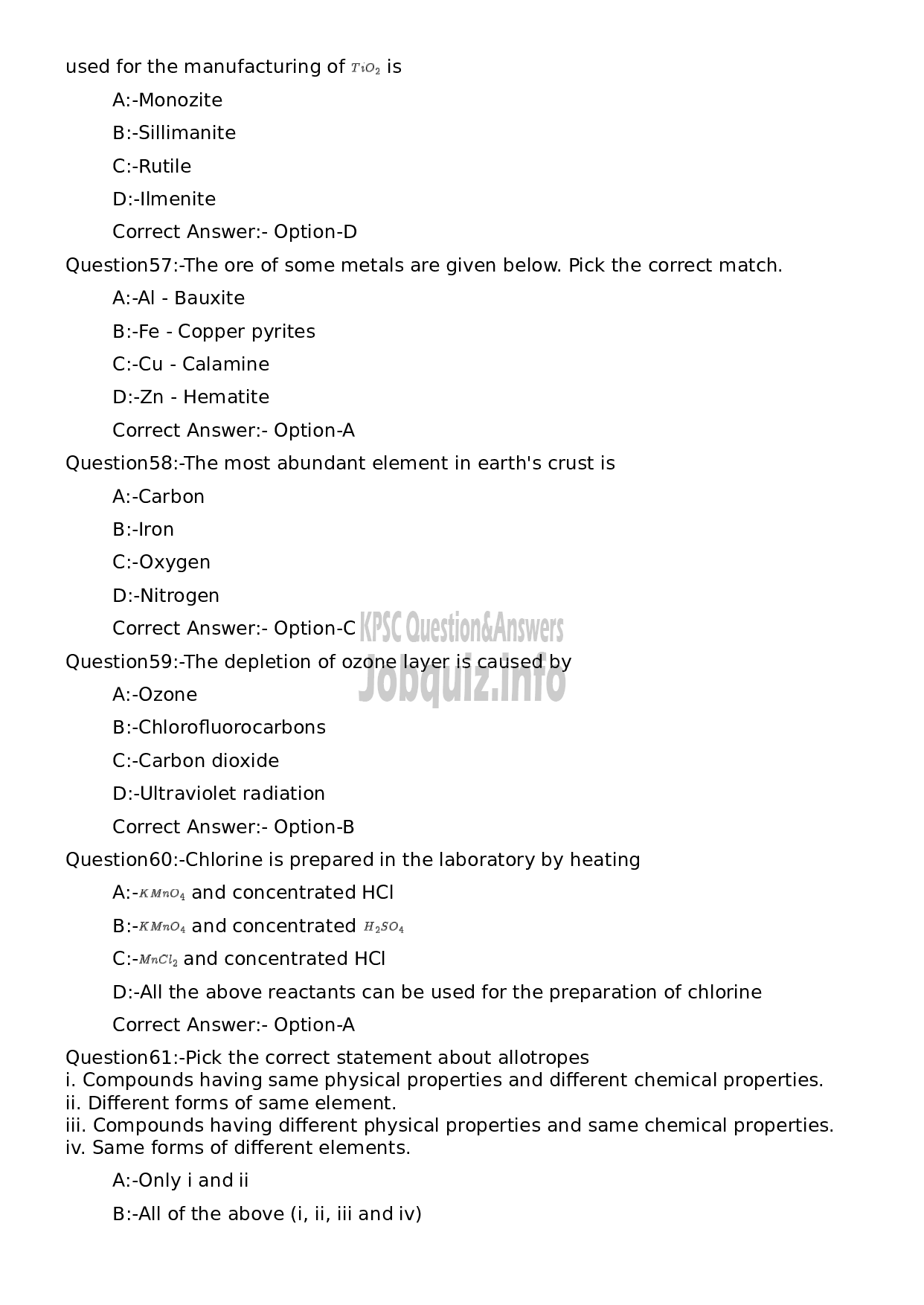 Kerala PSC Question Paper - Laboratory Assistant Common Facility Service Centre-11