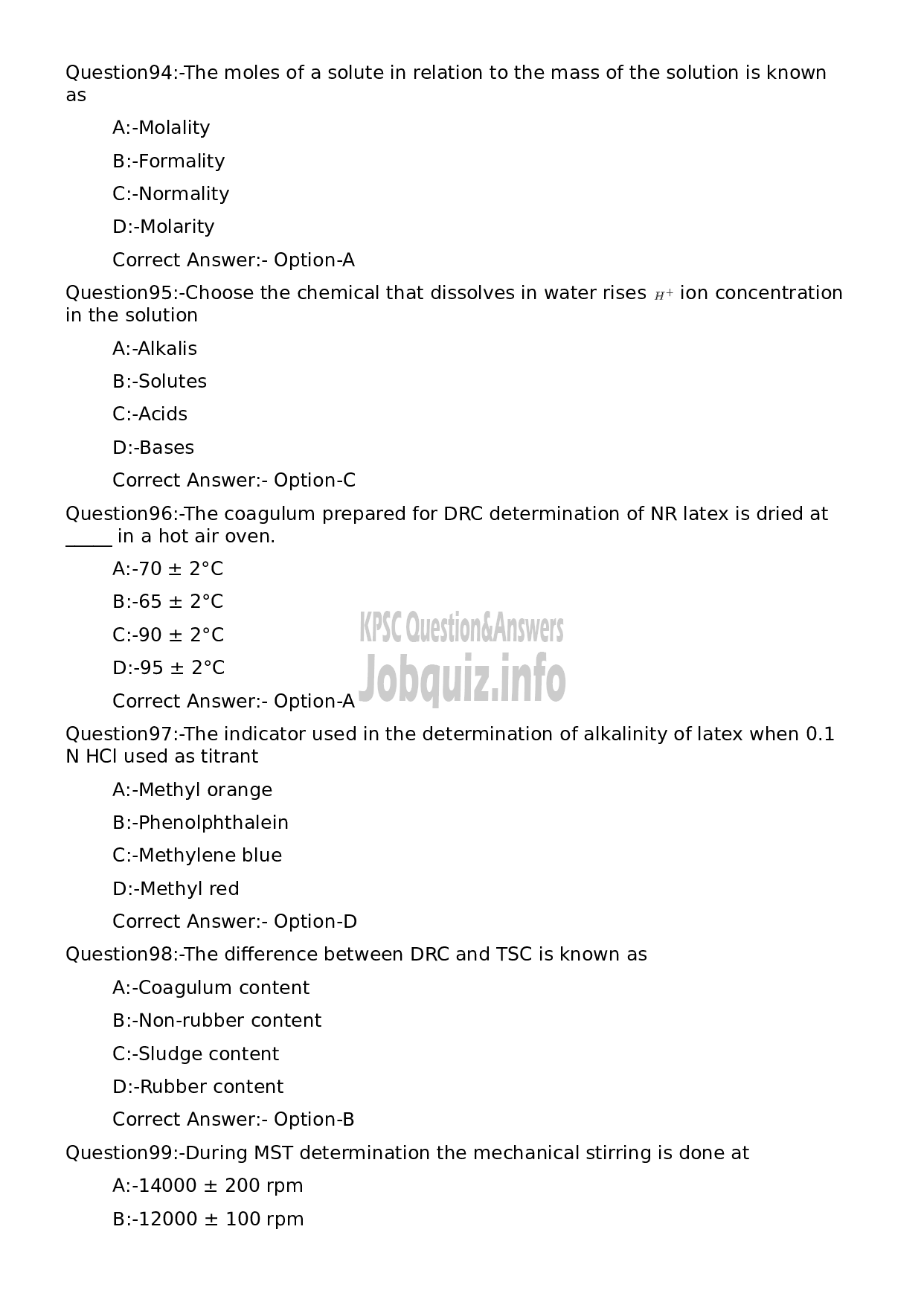 Kerala PSC Question Paper - Laboratory Assistant Common Facility Service Centre-18