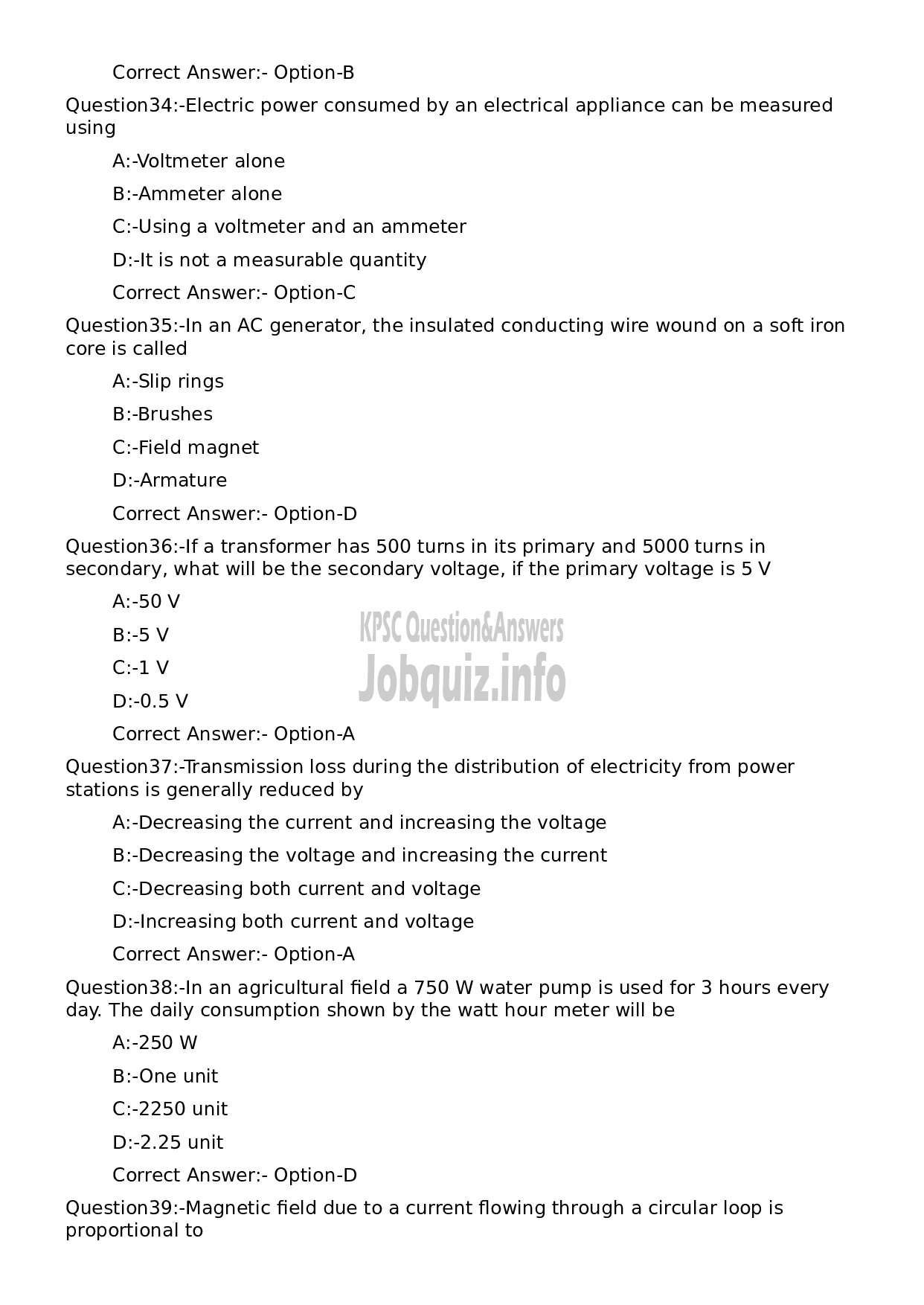 Kerala PSC Question Paper - Laboratory Assistant Common Facility Service Centre-7