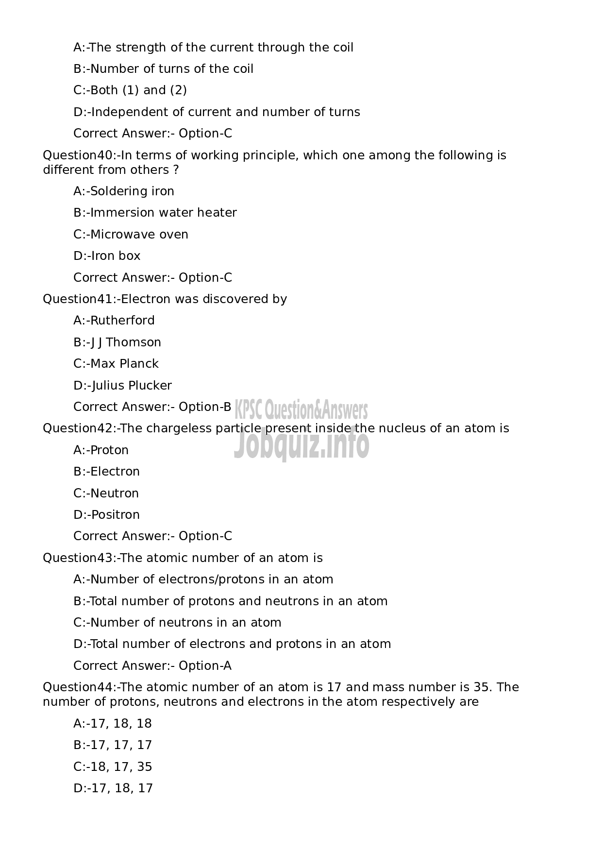 Kerala PSC Question Paper - Laboratory Assistant Common Facility Service Centre-8