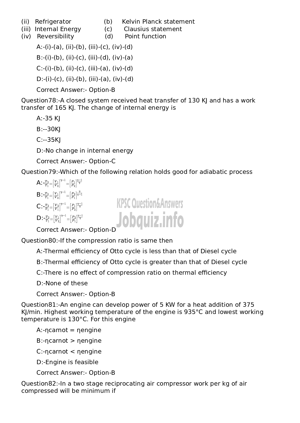 Kerala PSC Question Paper - Lecturer in Automobile Engineering-15