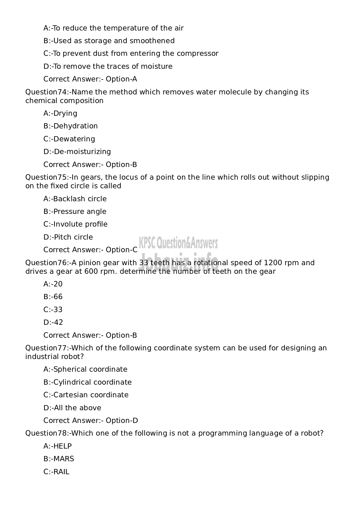 Kerala PSC Question Paper - Lecturer in Electronics and Instrumentation (Polytechnics)-15