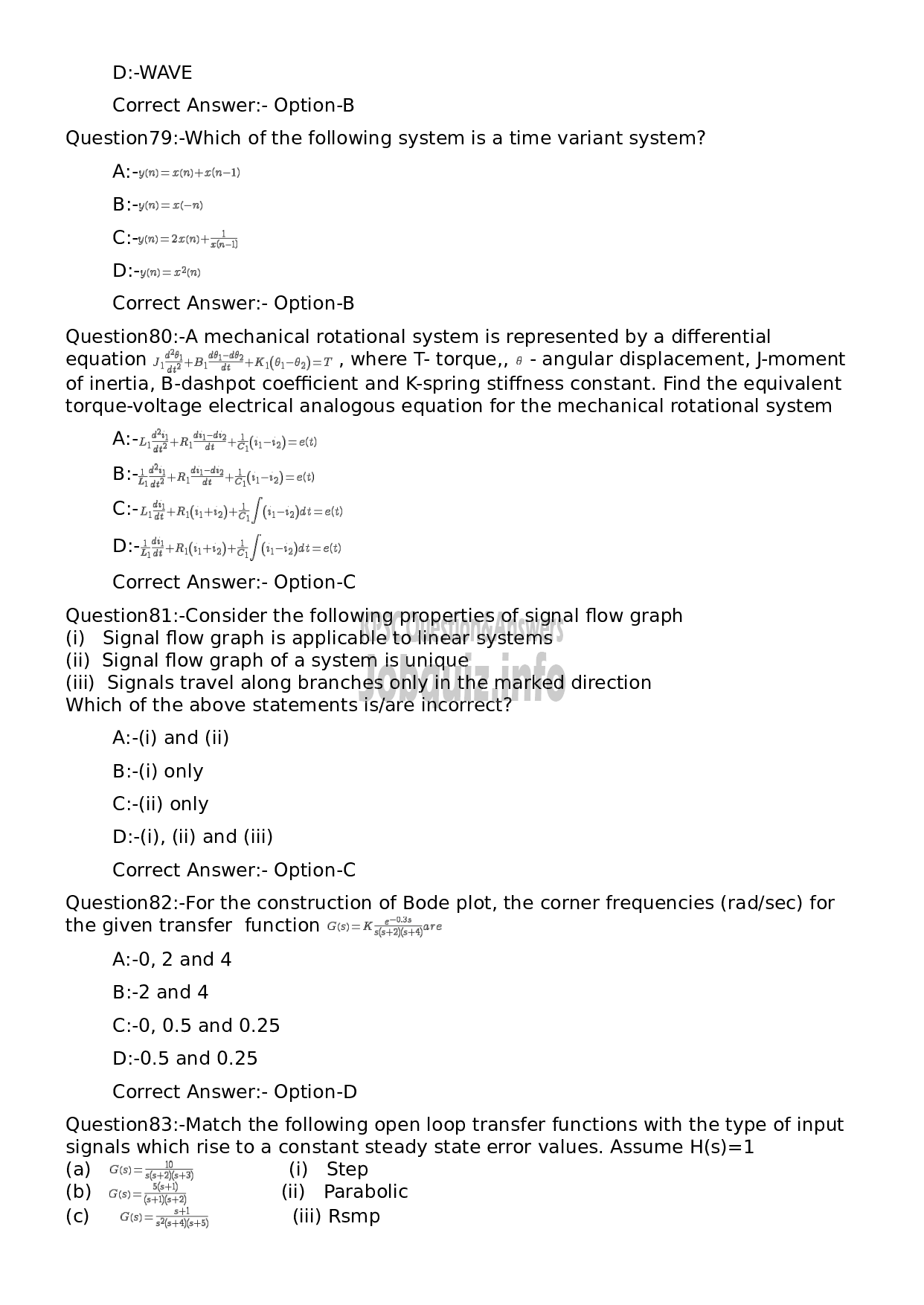 Kerala PSC Question Paper - Lecturer in Electronics and Instrumentation (Polytechnics)-16