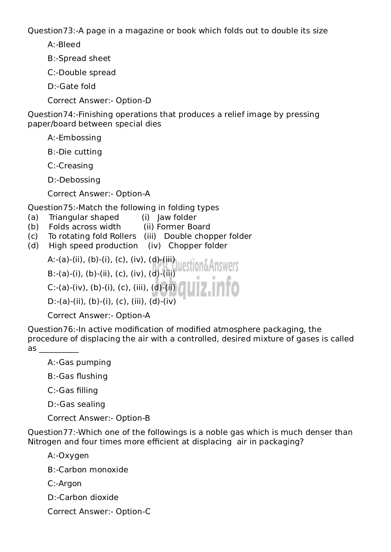 Kerala PSC Question Paper - Lecturer in Printing Technology-15
