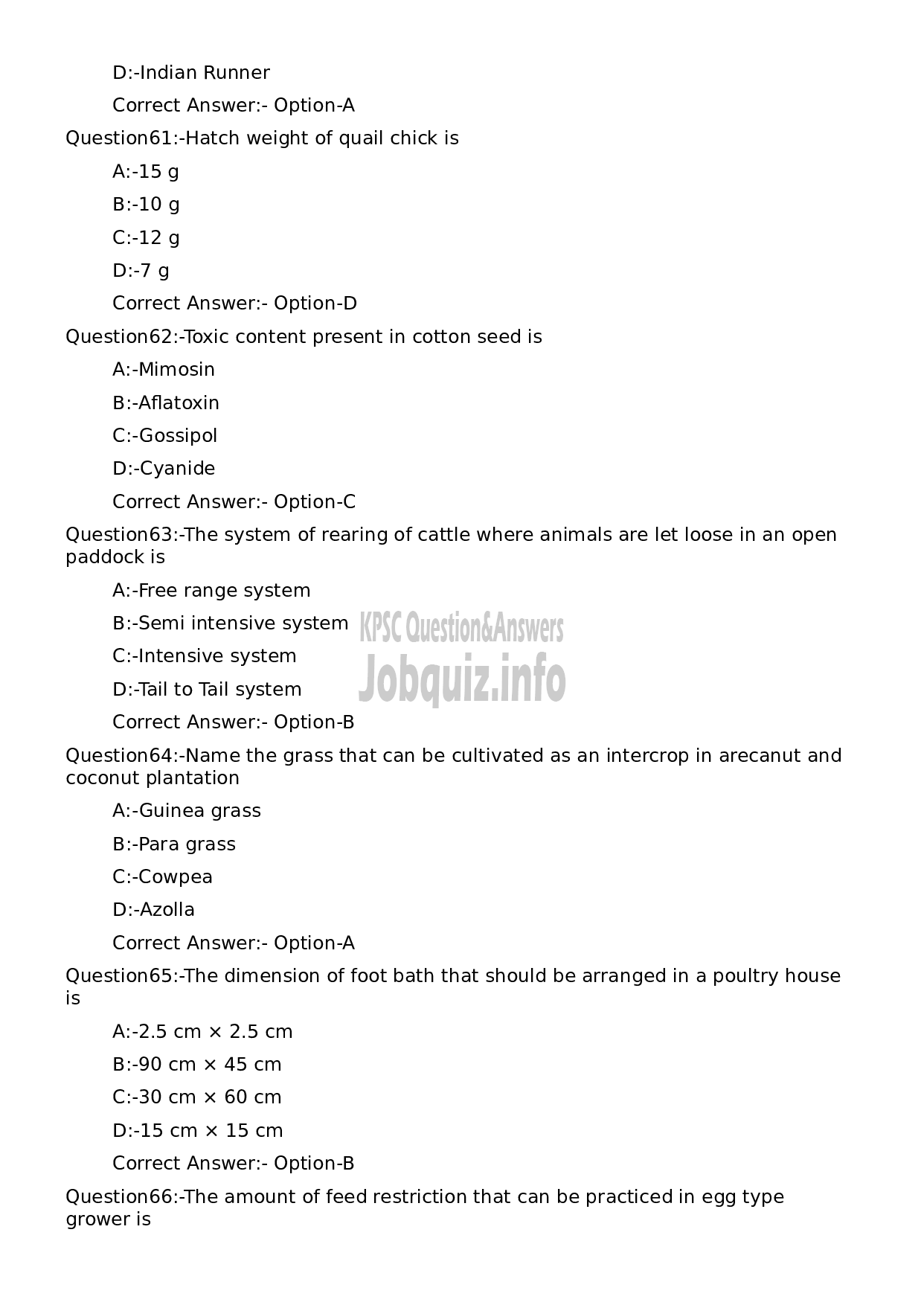 Kerala PSC Question Paper - Livestock Inspector Gr II/ Poultry Assistant/ Milk Recorder etc (Supplimentary Examination)-12