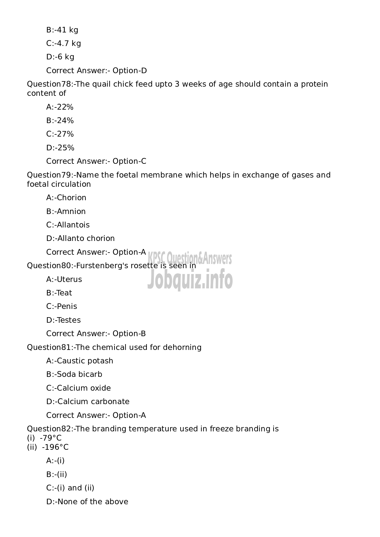 Kerala PSC Question Paper - Livestock Inspector Gr II/ Poultry Assistant/ Milk Recorder etc (Supplimentary Examination)-15
