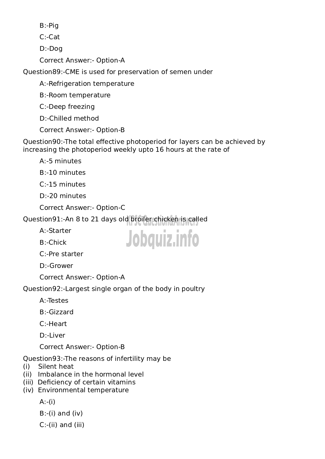 Kerala PSC Question Paper - Livestock Inspector Gr II/ Poultry Assistant/ Milk Recorder etc (Supplimentary Examination)-17
