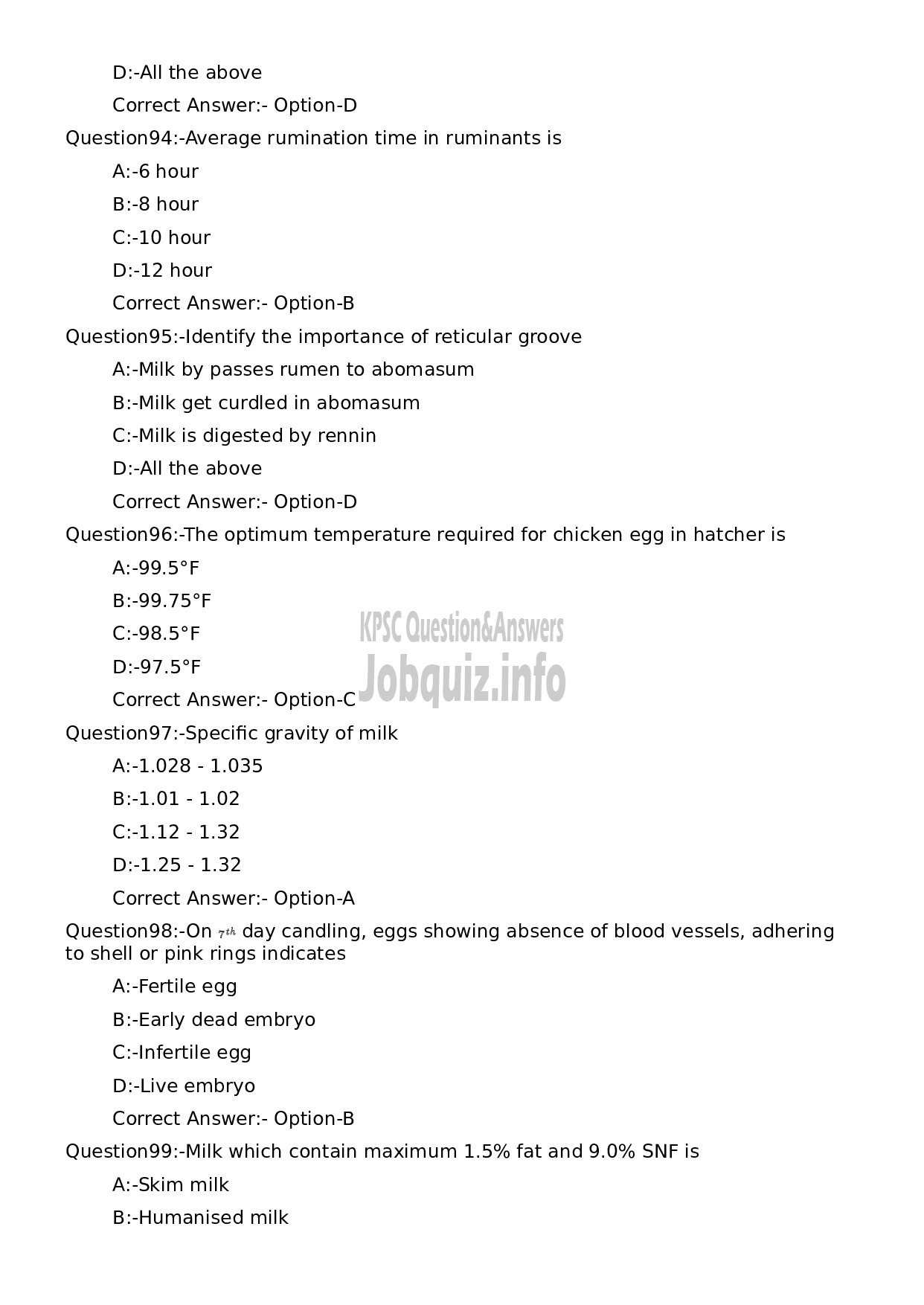 Kerala PSC Question Paper - Livestock Inspector Gr II/ Poultry Assistant/ Milk Recorder etc (Supplimentary Examination)-18