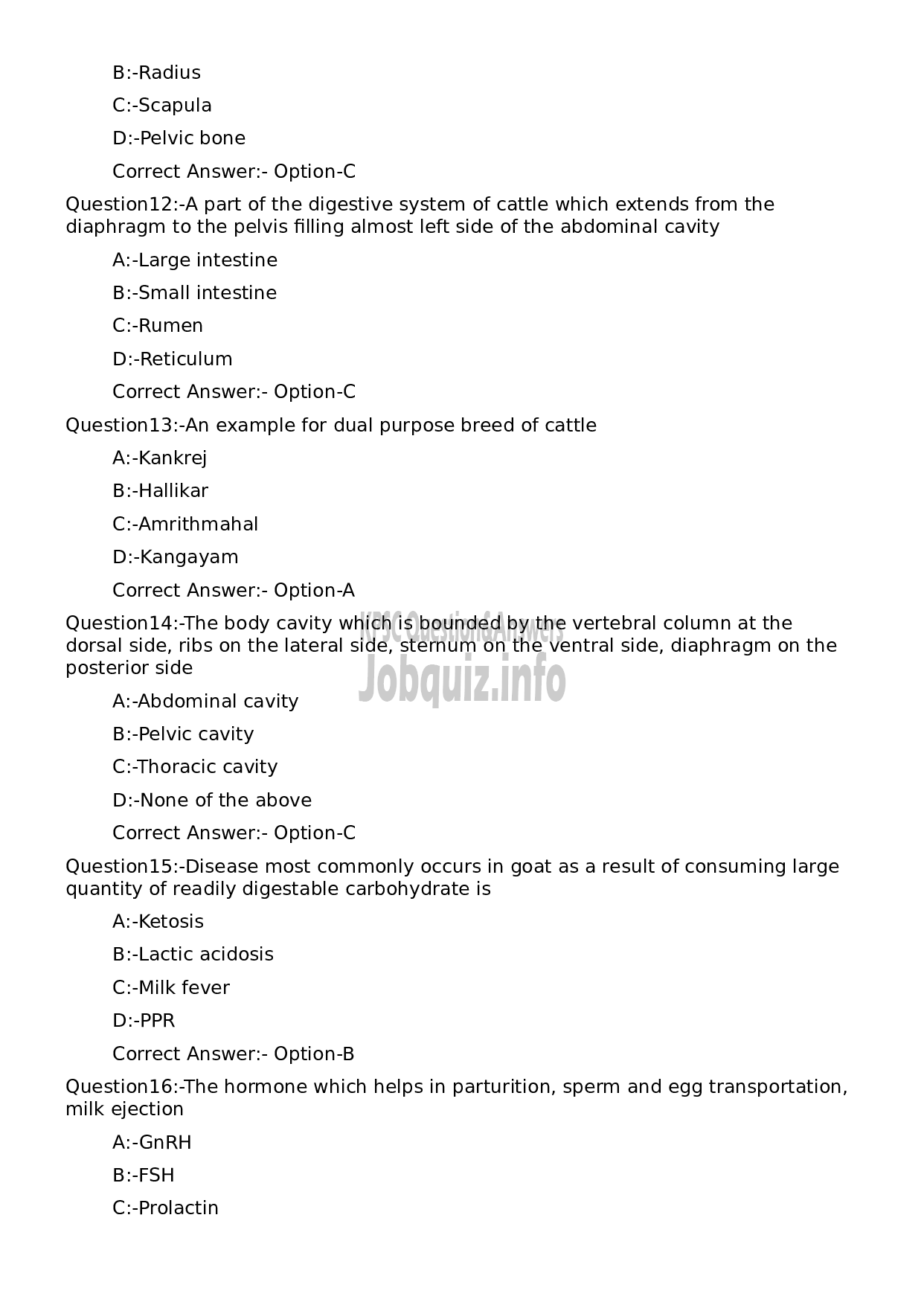 Kerala PSC Question Paper - Livestock Inspector Gr II/ Poultry Assistant/ Milk Recorder etc (Supplimentary Examination)-3