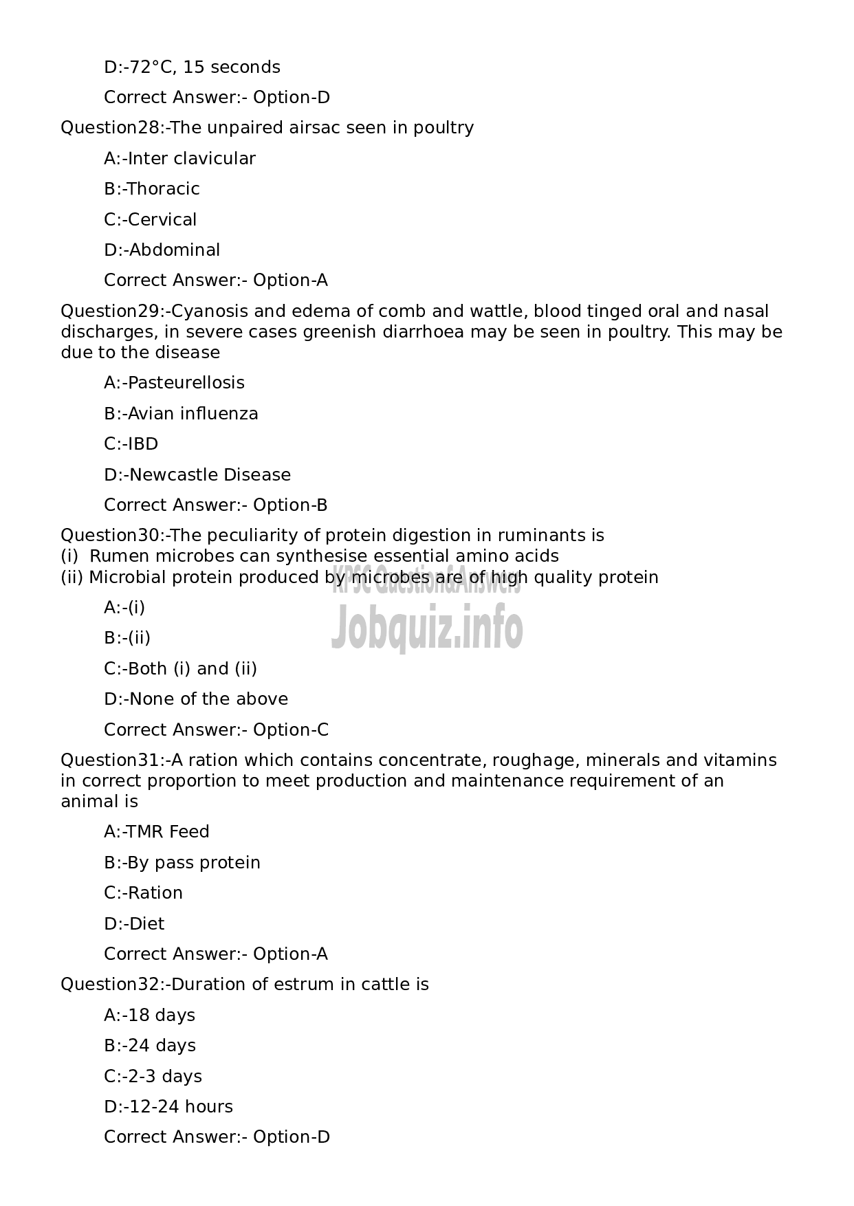 Kerala PSC Question Paper - Livestock Inspector Gr II/ Poultry Assistant/ Milk Recorder etc (Supplimentary Examination)-6