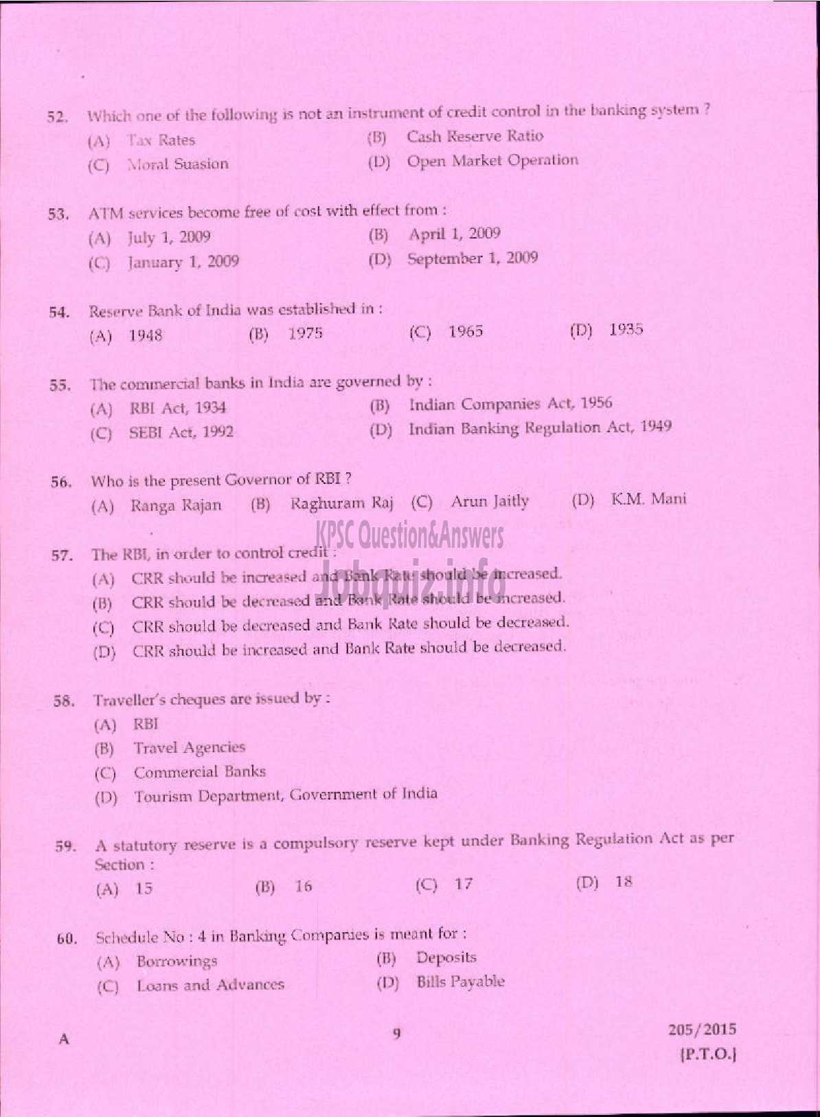 Kerala PSC Question Paper - MARKETING ORGANISER PART I AND PART II KCMMF LTD-7