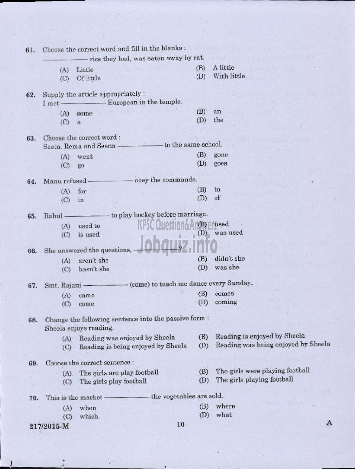 Kerala PSC Question Paper - MATRON GR I SOCIAL JUSTICE ( Malayalam ) -8