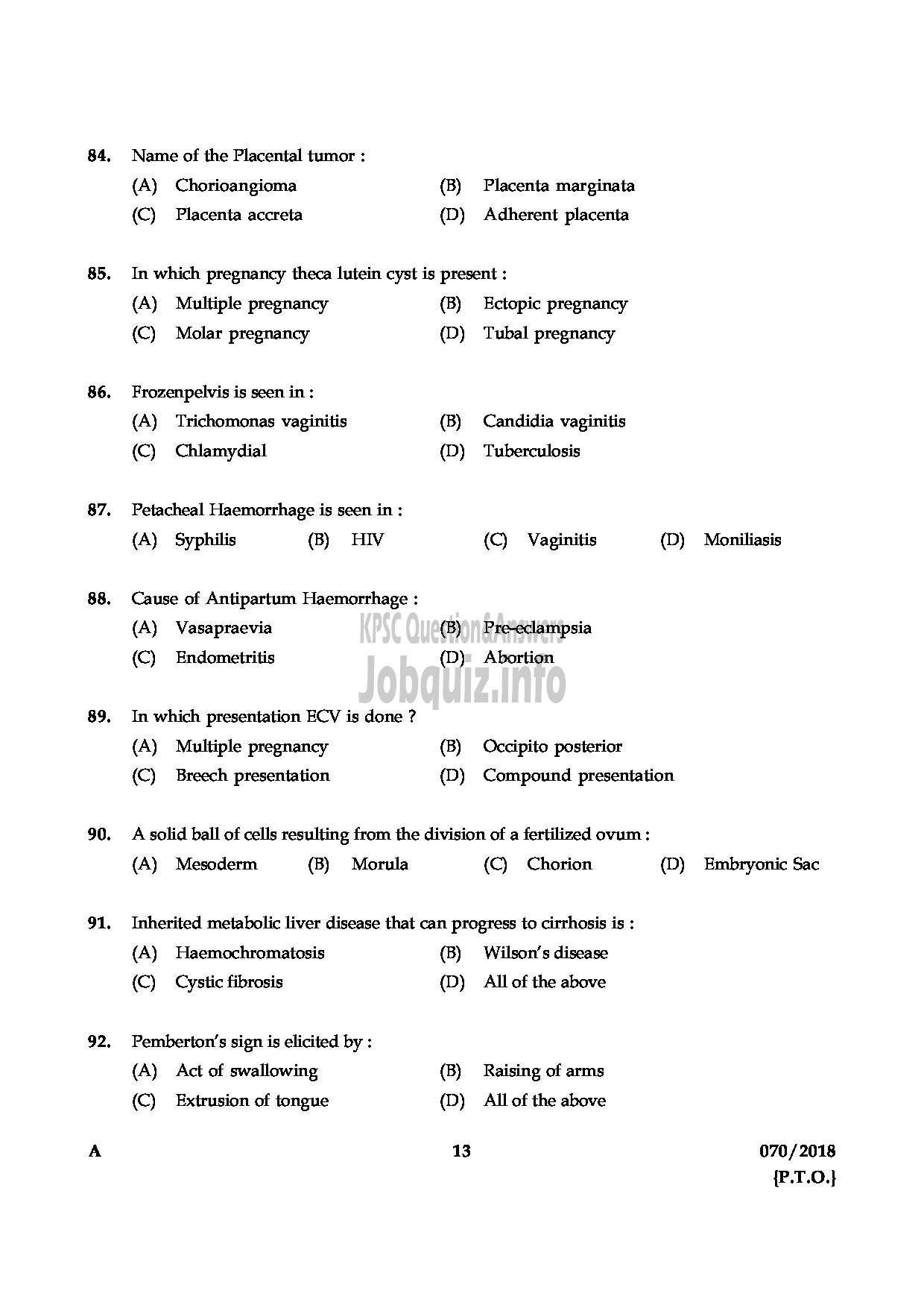 Kerala PSC Question Paper - MEDICAL OFFICER HOMOEO/ ASSISTANT INSURANCE MEDICAL OFFICER HOMOEO HOMOEOPATHY/ INSURANCE MEDICAL SERVICES-13