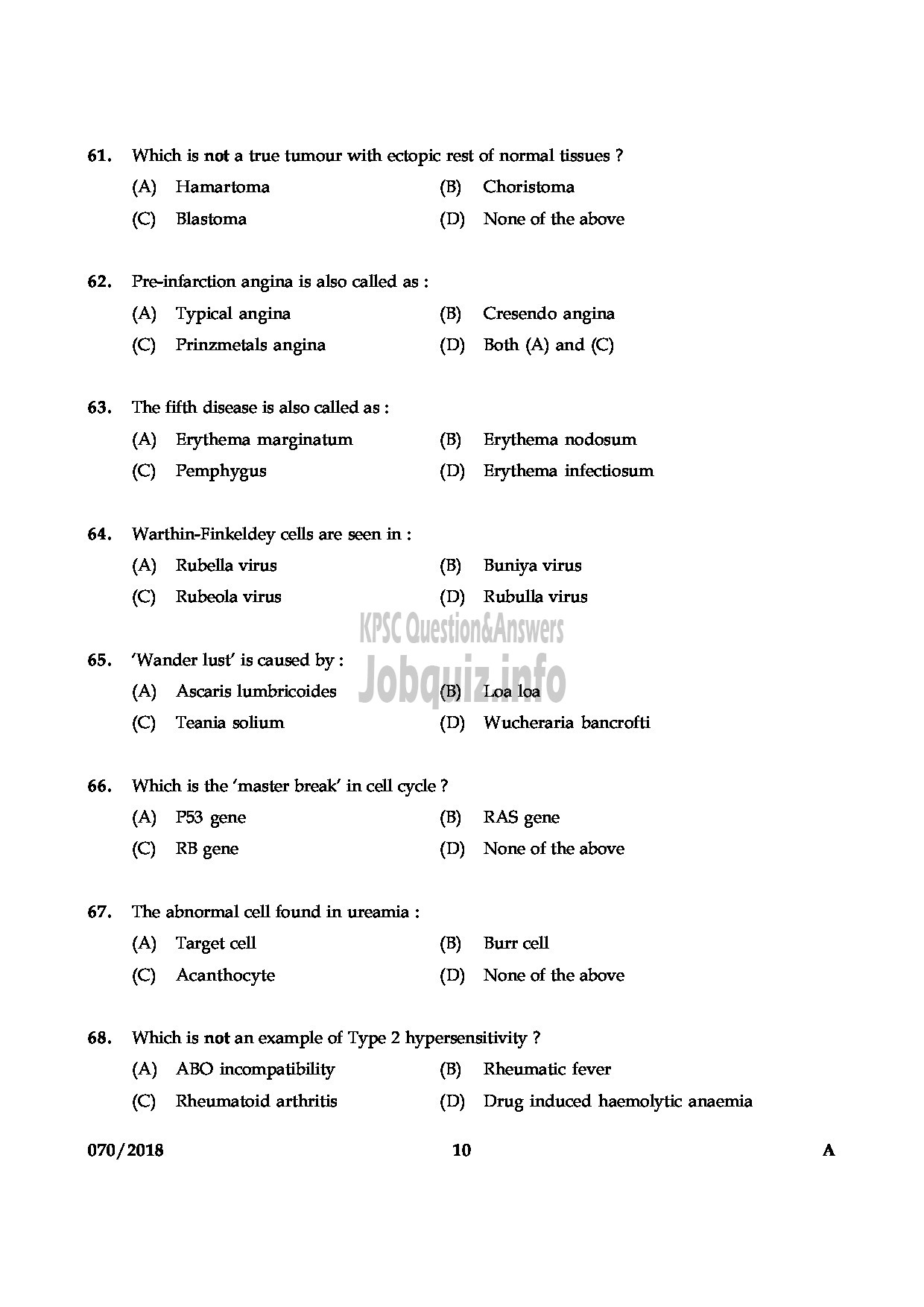 Kerala PSC Question Paper - MEDICAL OFFICER HOMOEO/ ASSISTANT INSURANCE MEDICAL OFFICER HOMOEO HOMOEOPATHY/ INSURANCE MEDICAL SERVICES-10