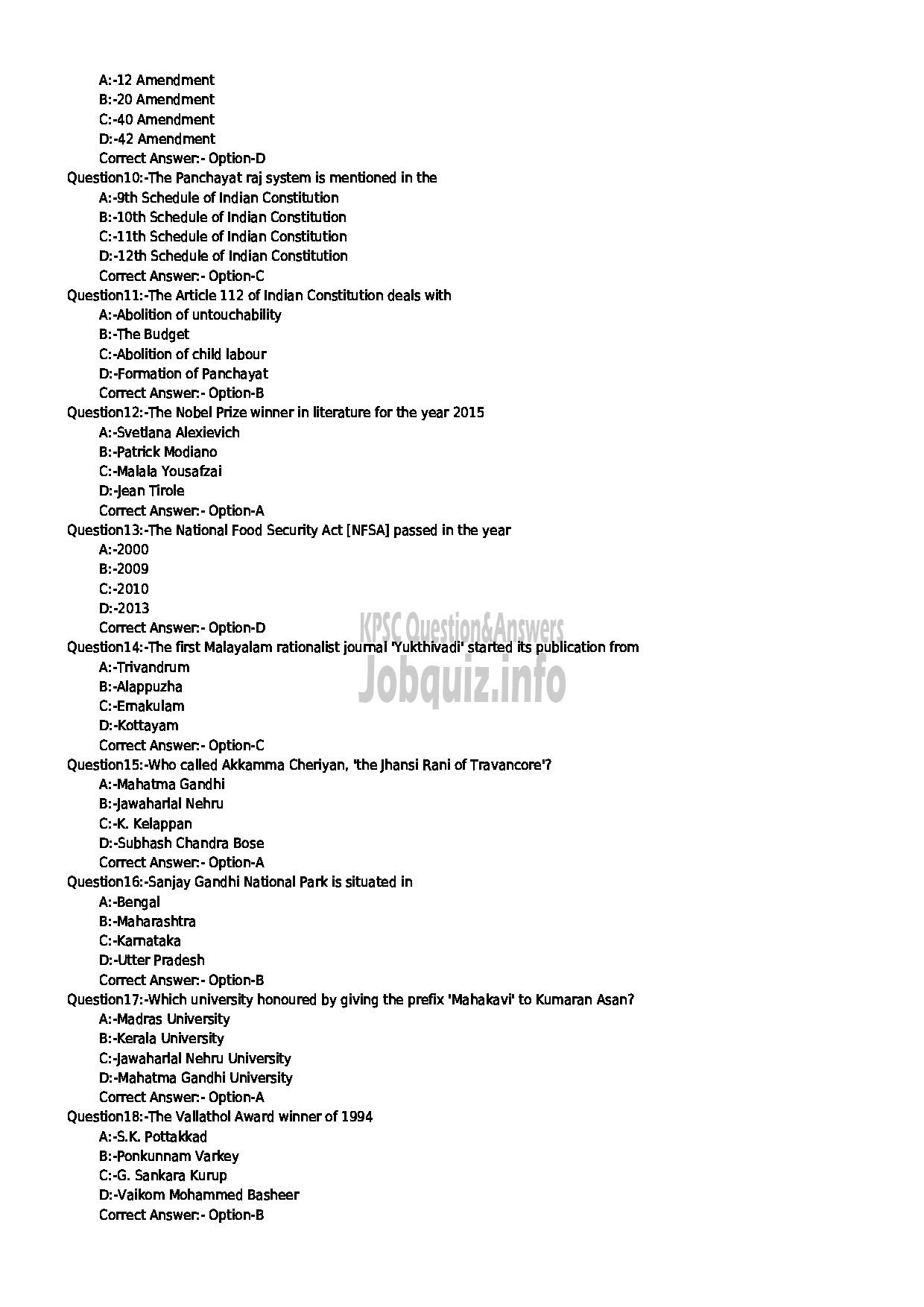 Kerala PSC Question Paper - MEDICAL OFFICER MARMA INDIAN SYSTEMS OF MEDICINE-2