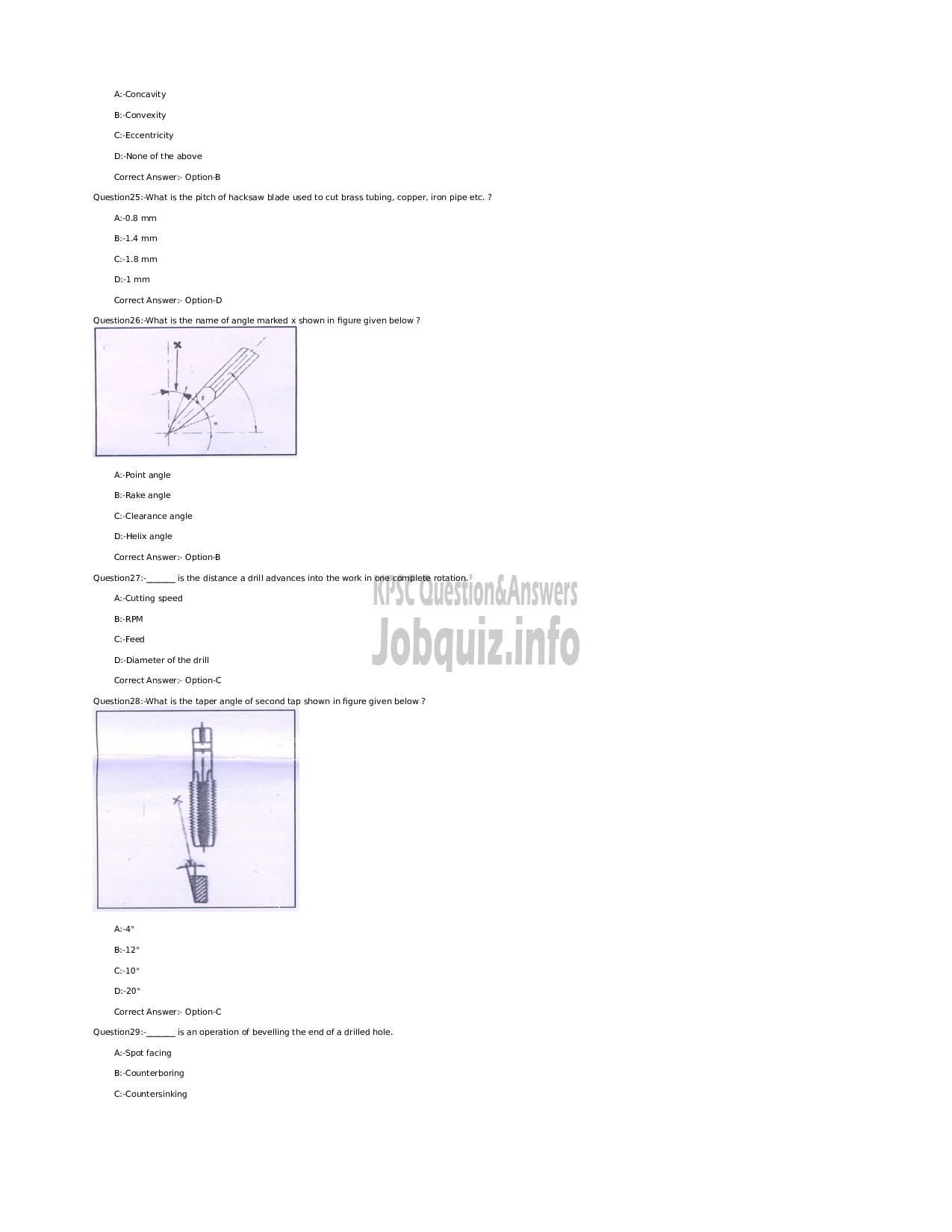 Kerala PSC Question Paper - Maintenance Assistant (Mechanical)-4