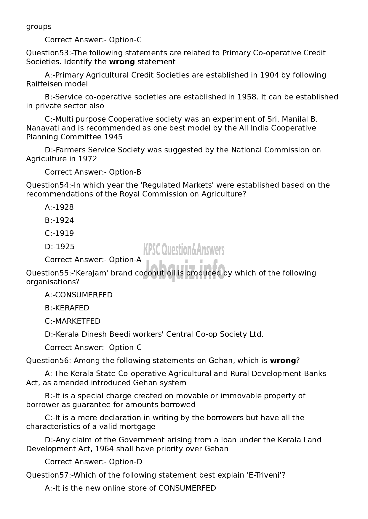 Kerala PSC Question Paper - Manager Grade II (Society Category) (NCA- E/T/B)-12