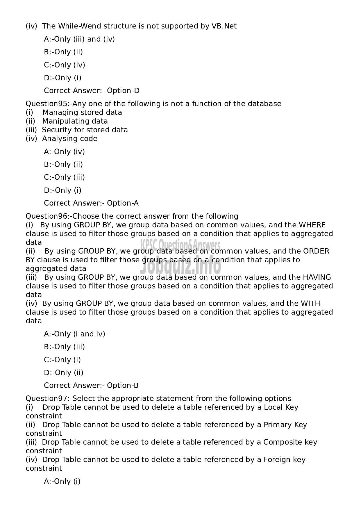 Kerala PSC Question Paper - Manager Grade II (Society Category) (NCA- E/T/B)-20