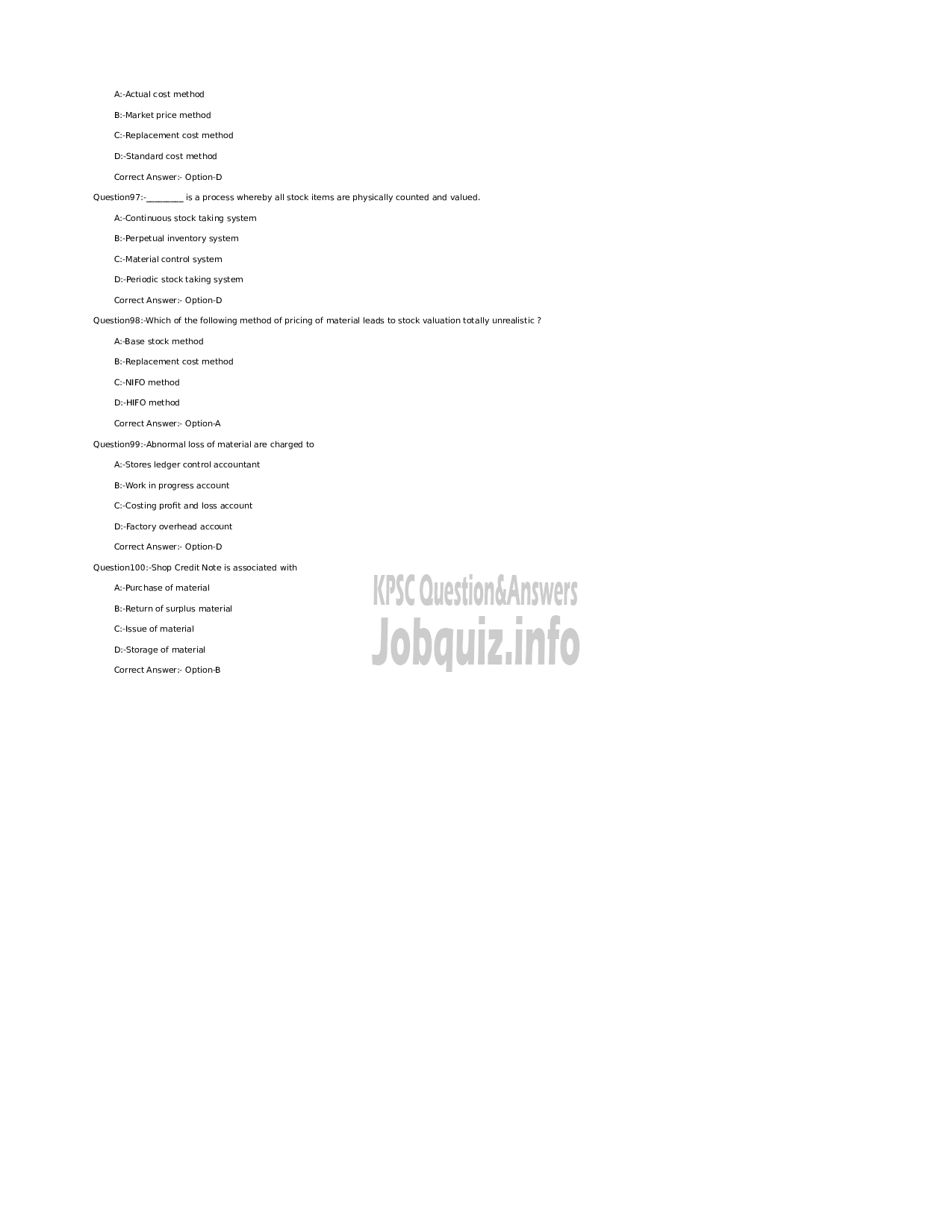 Kerala PSC Question Paper - Marketing Supervisor - Kerala State Poultry Development Corporation Ltd  -13