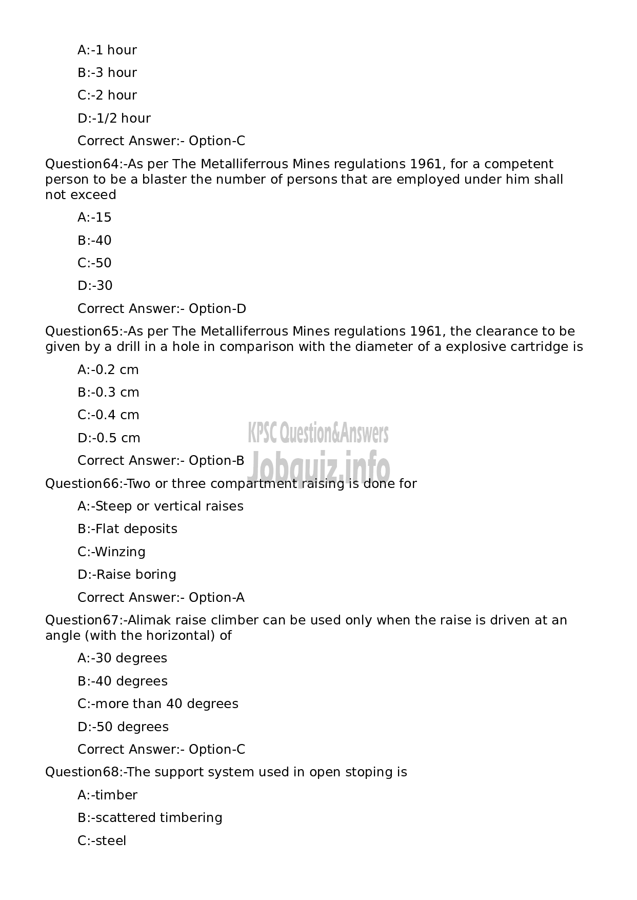 Kerala PSC Question Paper - Mate (Mines)-13