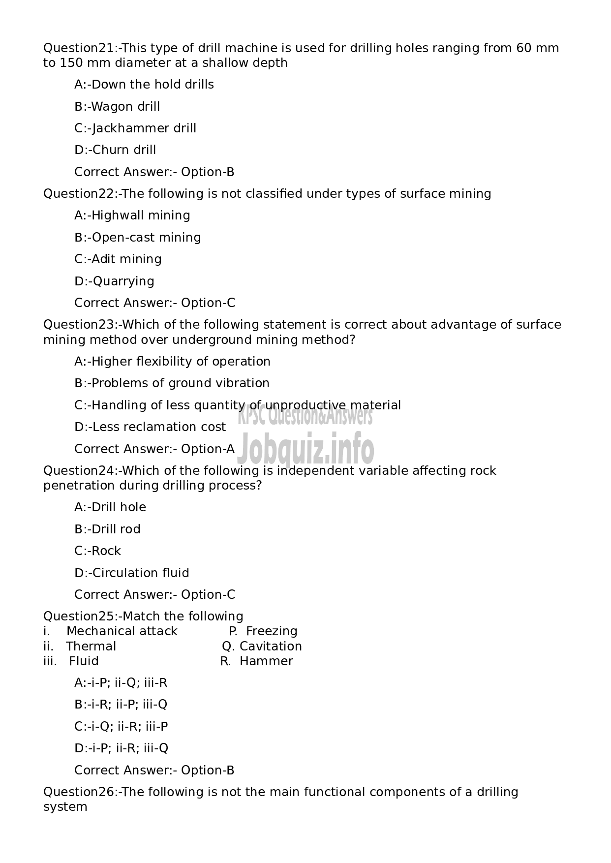 Kerala PSC Question Paper - Mate (Mines)-5