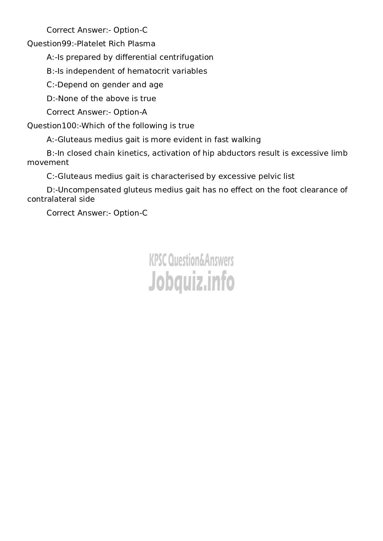 Kerala PSC Question Paper - Medical Officer-21