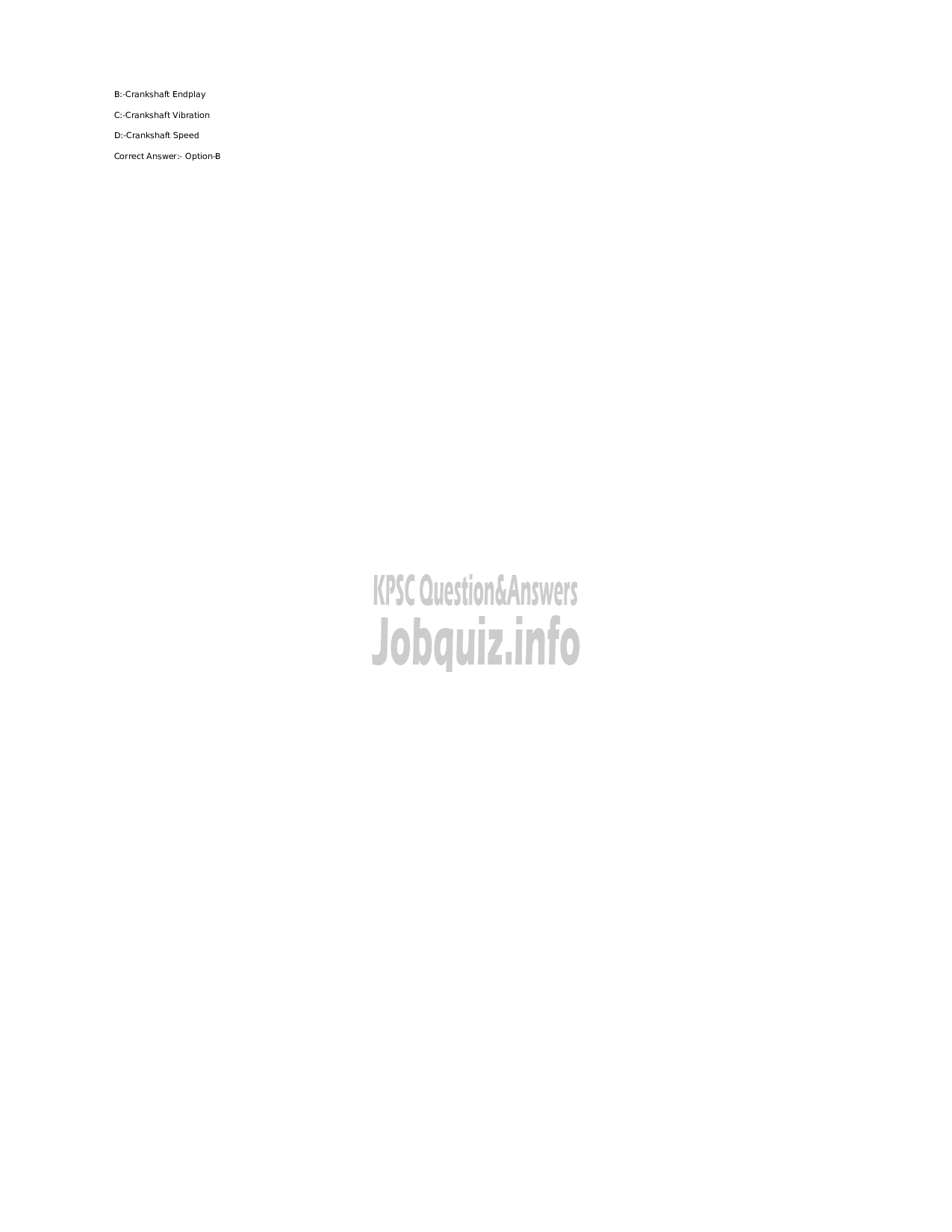 Kerala PSC Question Paper - Motor Transport Inspector (Technical)  -  Police Motor Transport Wing -14