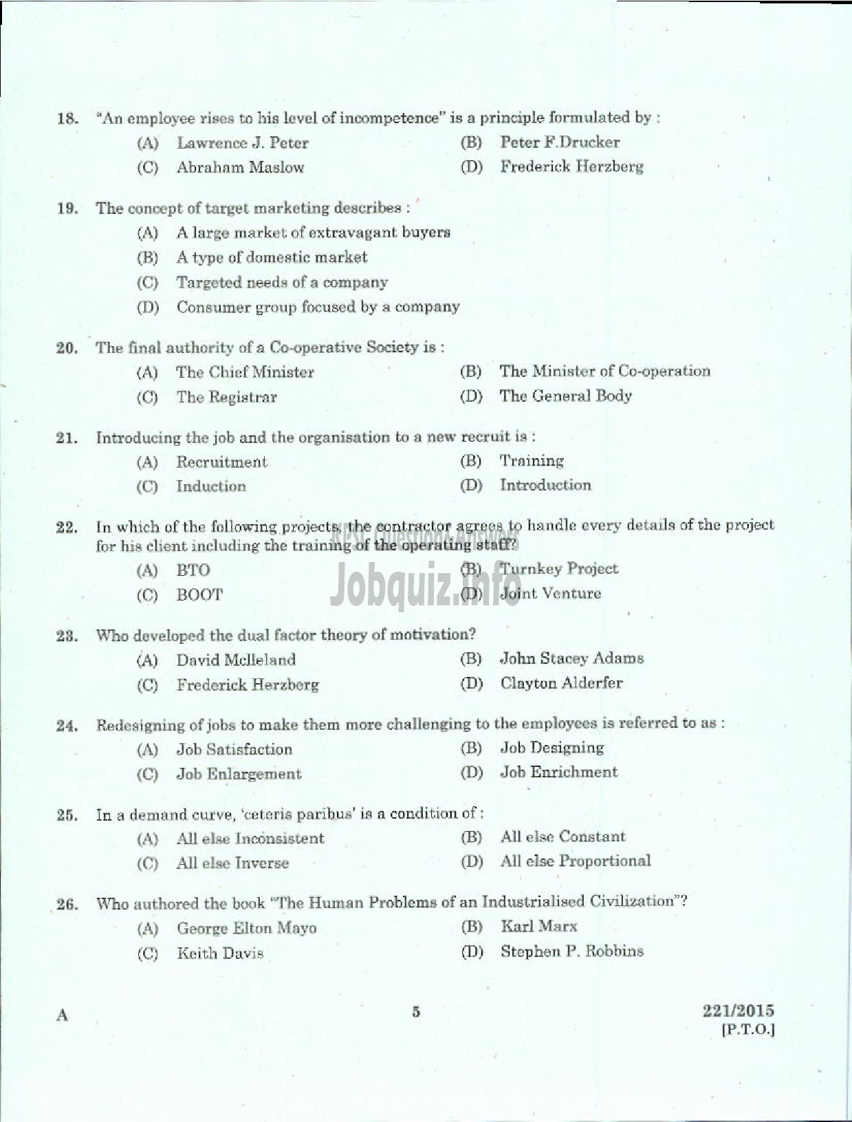 Kerala PSC Question Paper - NON VOCATIONAL TEACHER GENERAL FOUNDATION COURSE JUNIOR VHSE-3