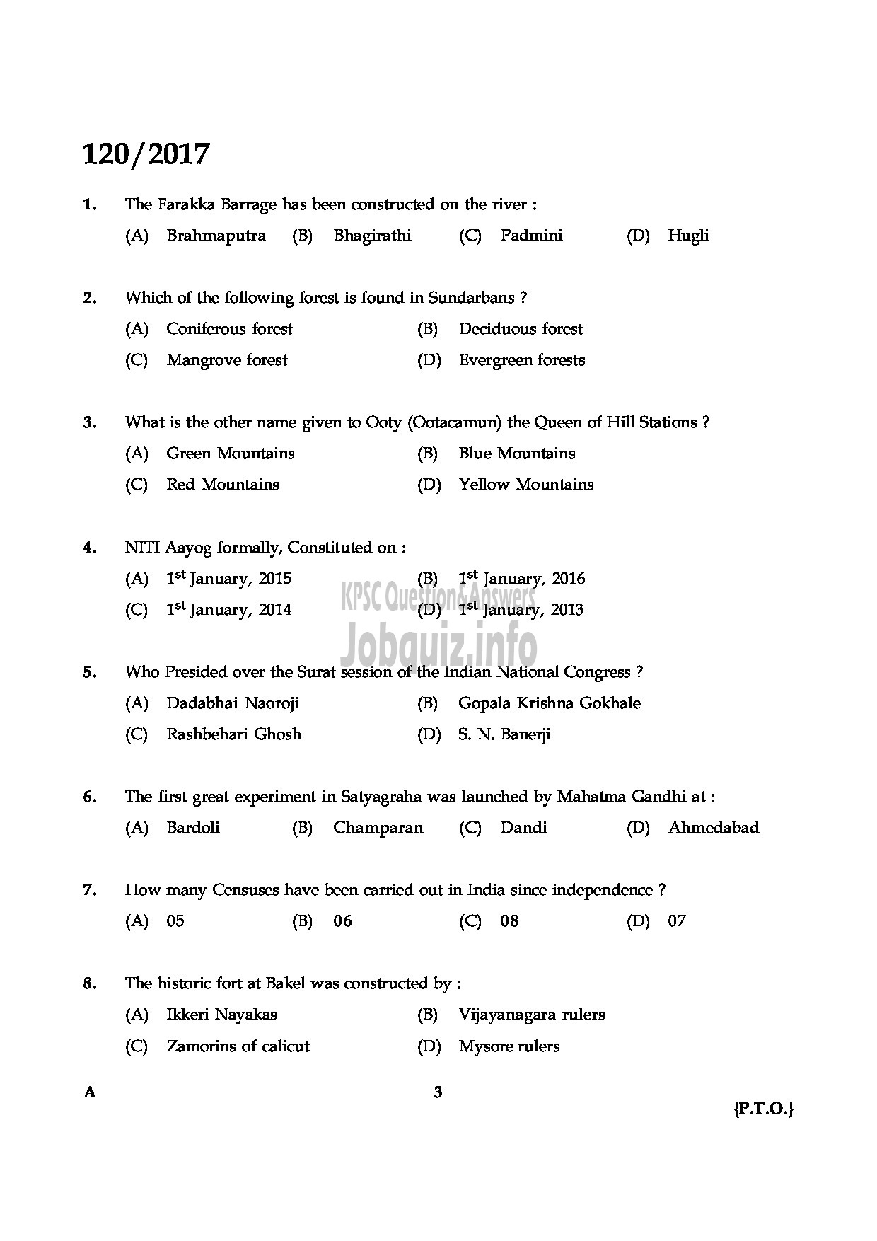 Kerala PSC Question Paper - NSTRUCTOR IN PHYSICAL EDUCATION PHYSICAL INSTRUCTOR TECHNICAL EDUCATION GOVERNMENT POLYTECHNICS-3