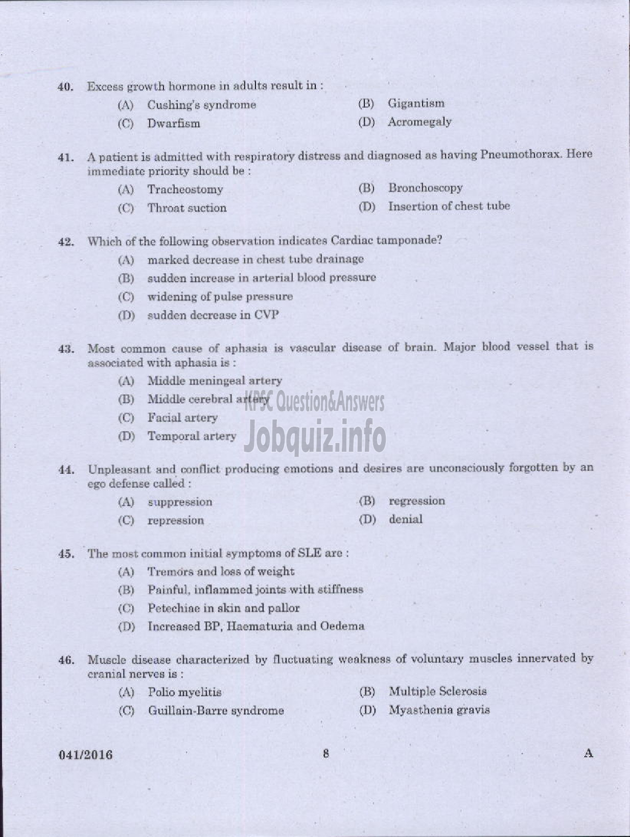 Kerala PSC Question Paper - NURSE GRADE II HOMOEO HOMOEOPATHY-6