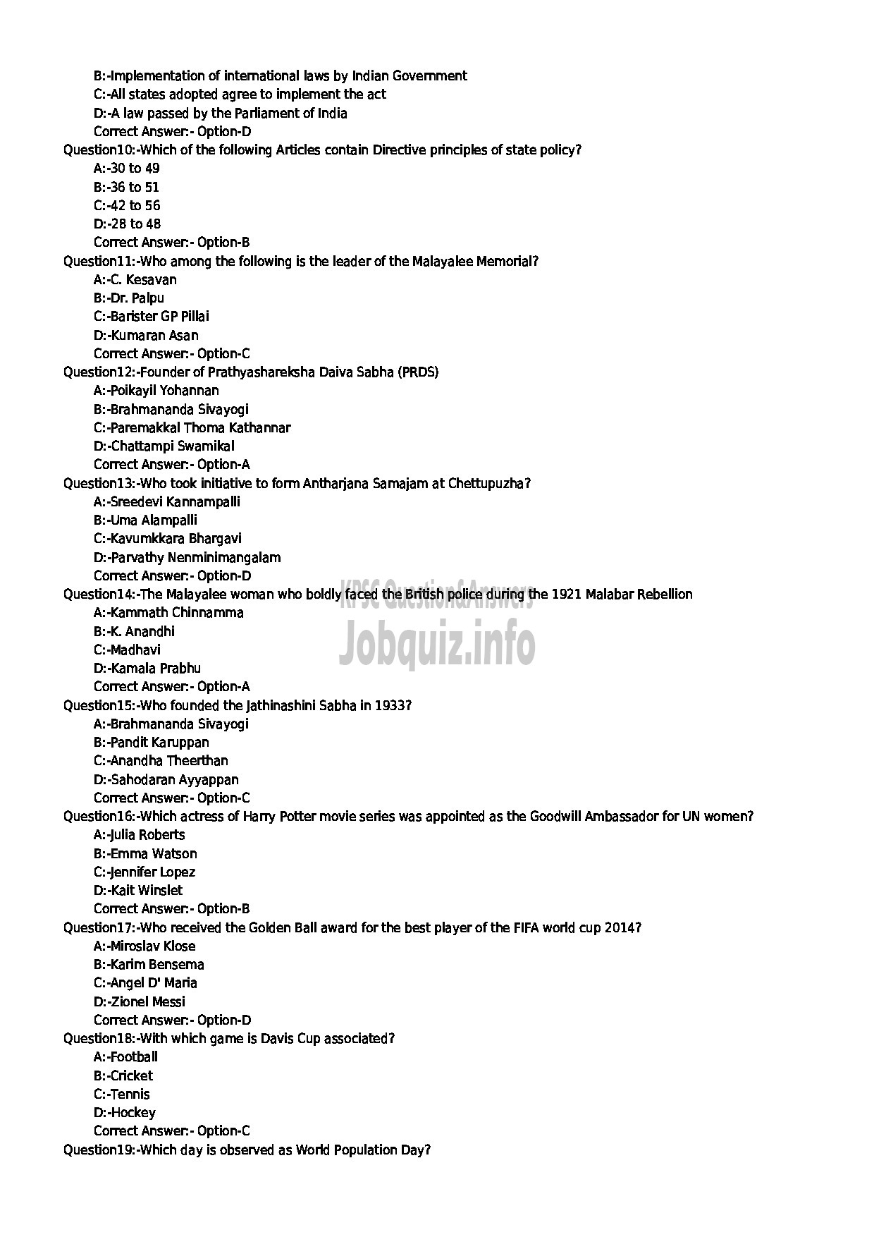 Kerala PSC Question Paper - NURSE GR.II AYURVEDA INDIAN SYSTEMS OF MEDICINE-2