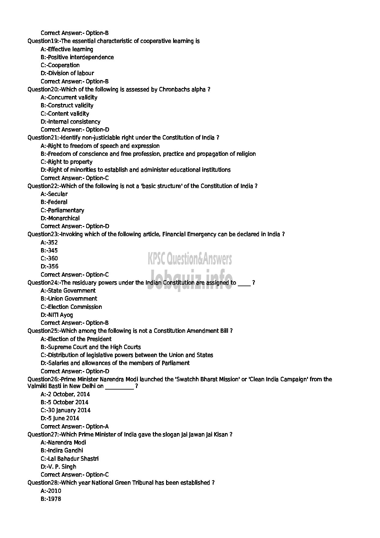 Kerala PSC Question Paper - NVT BIOLOGY JR VHSE-3