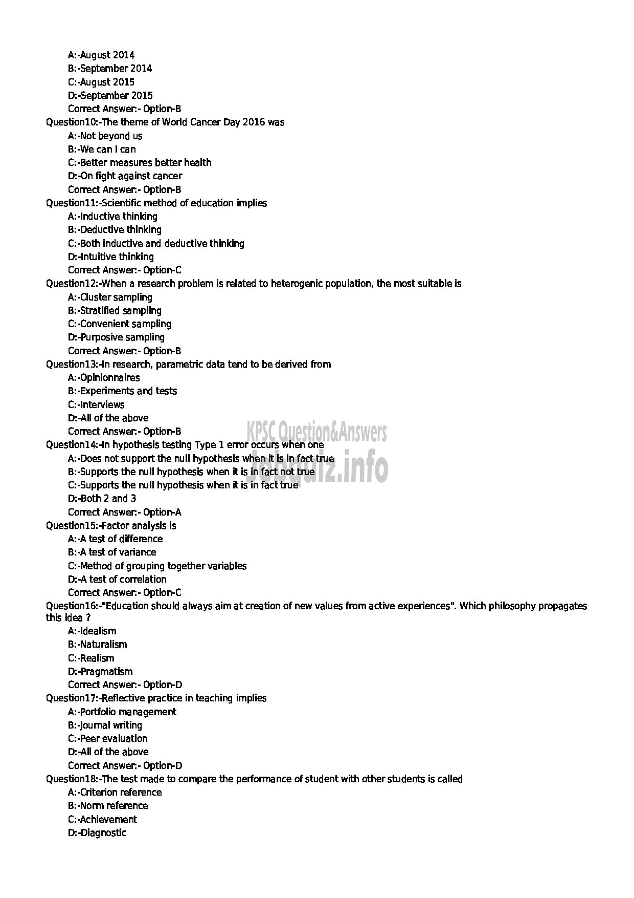 Kerala PSC Question Paper - NVT BIOLOGY JR VHSE-2