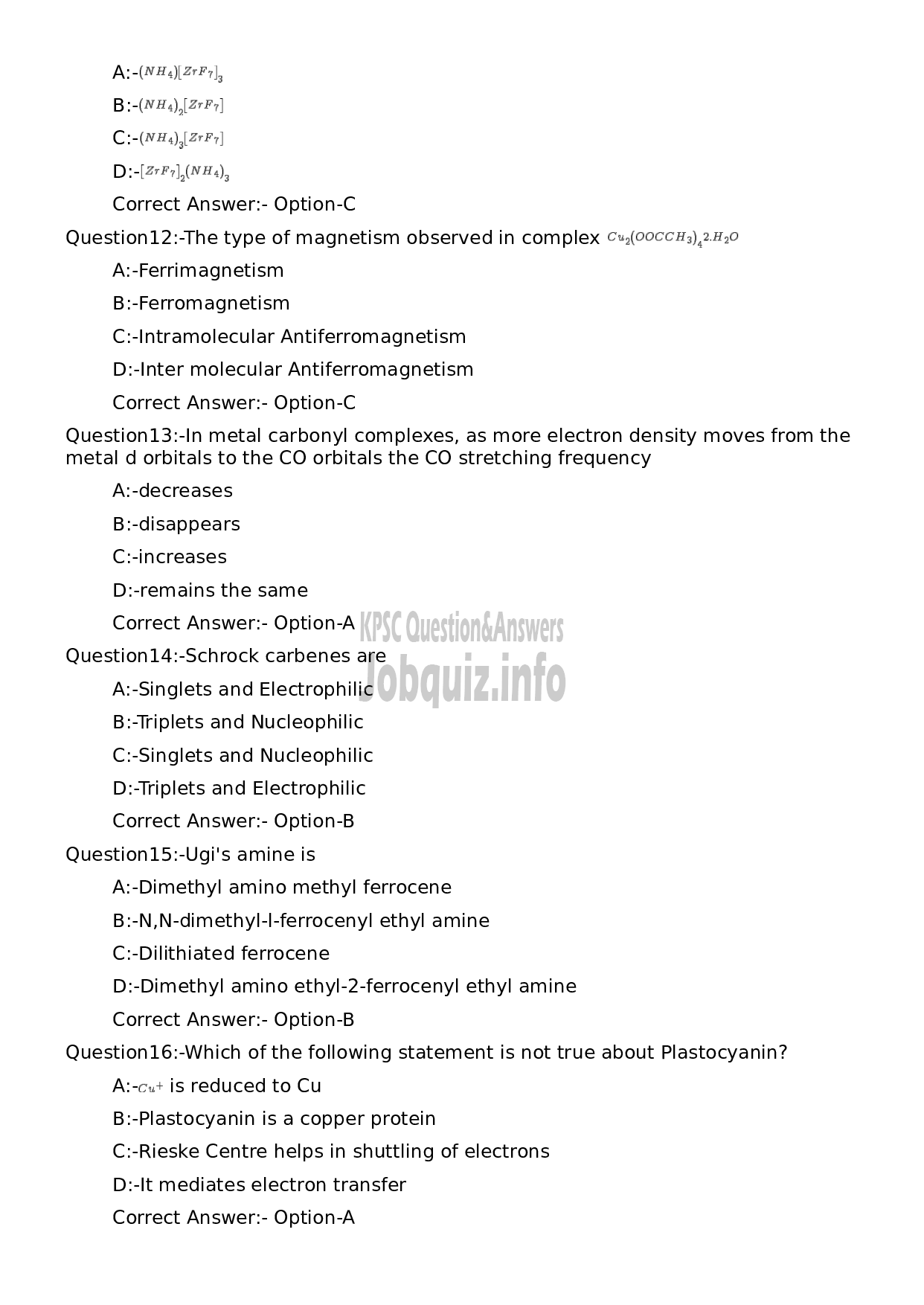 Kerala PSC Question Paper - Non Vocational Teacher Chemistry (By Transfer)-3