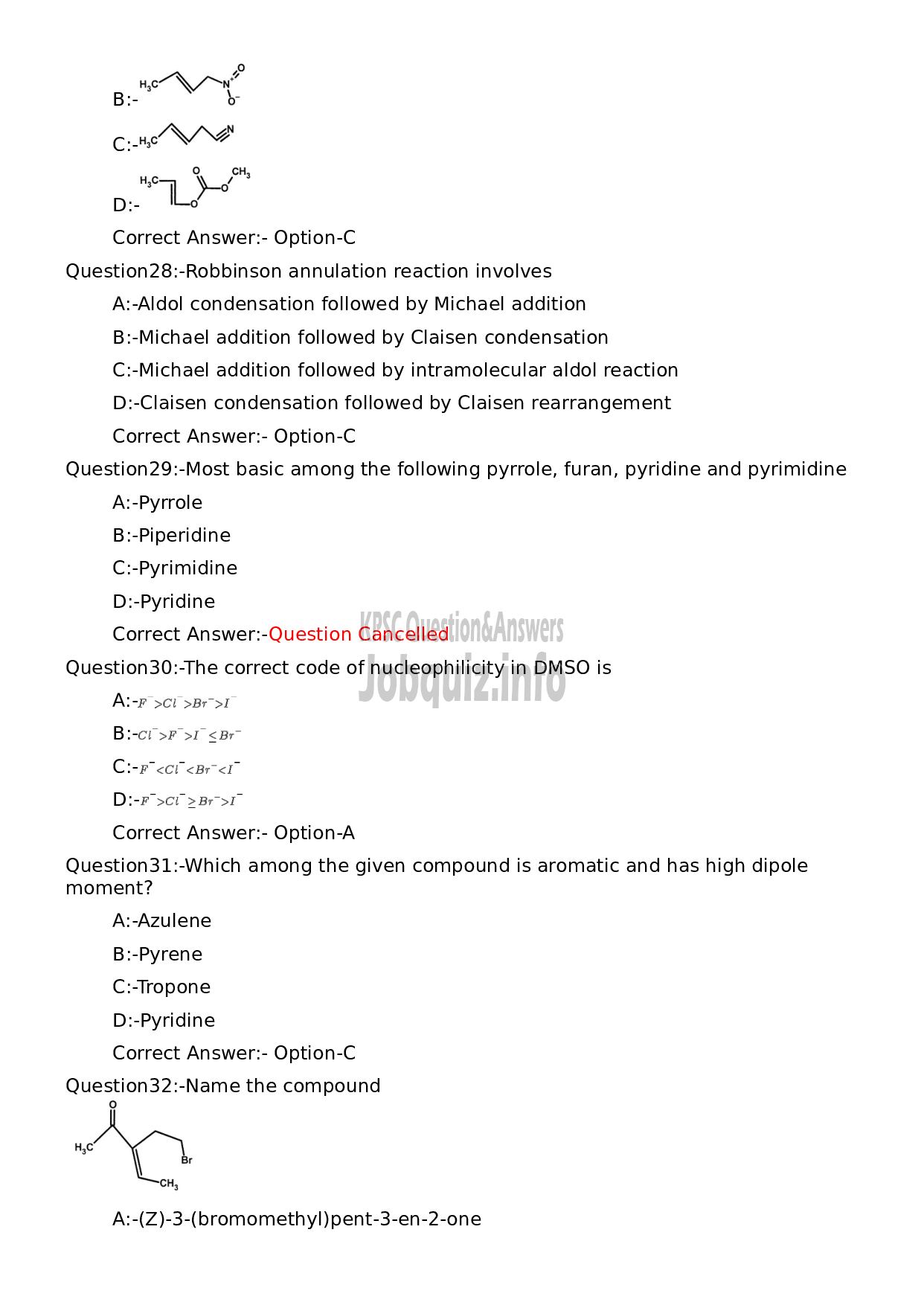 Kerala PSC Question Paper - Non Vocational Teacher Chemistry (By Transfer)-6