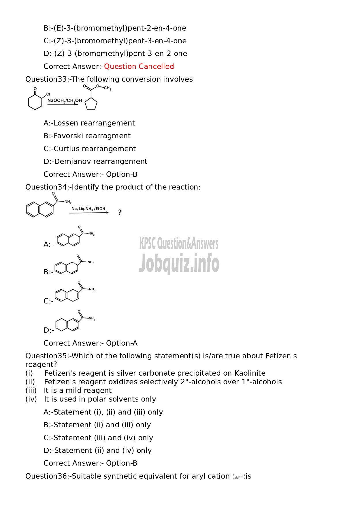 Kerala PSC Question Paper - Non Vocational Teacher Chemistry (By Transfer)-7