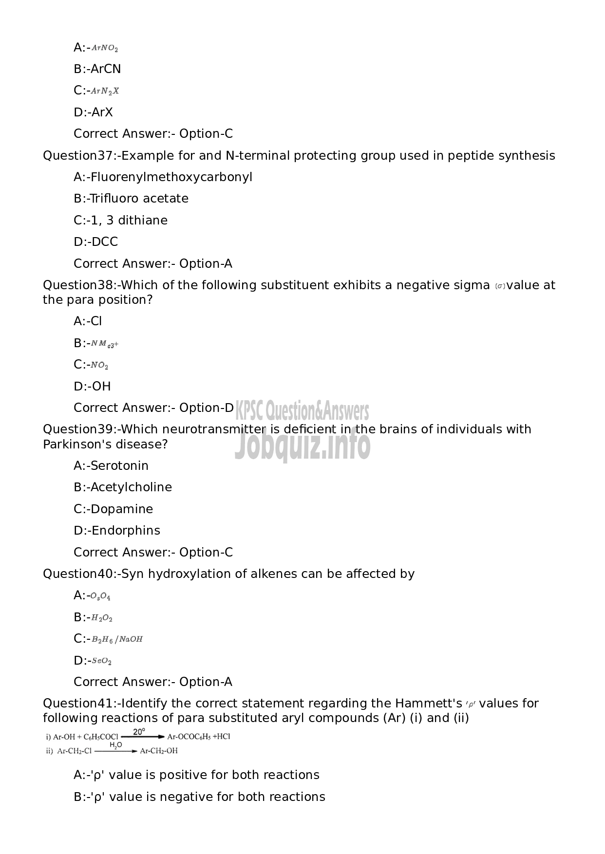 Kerala PSC Question Paper - Non Vocational Teacher Chemistry (By Transfer)-8