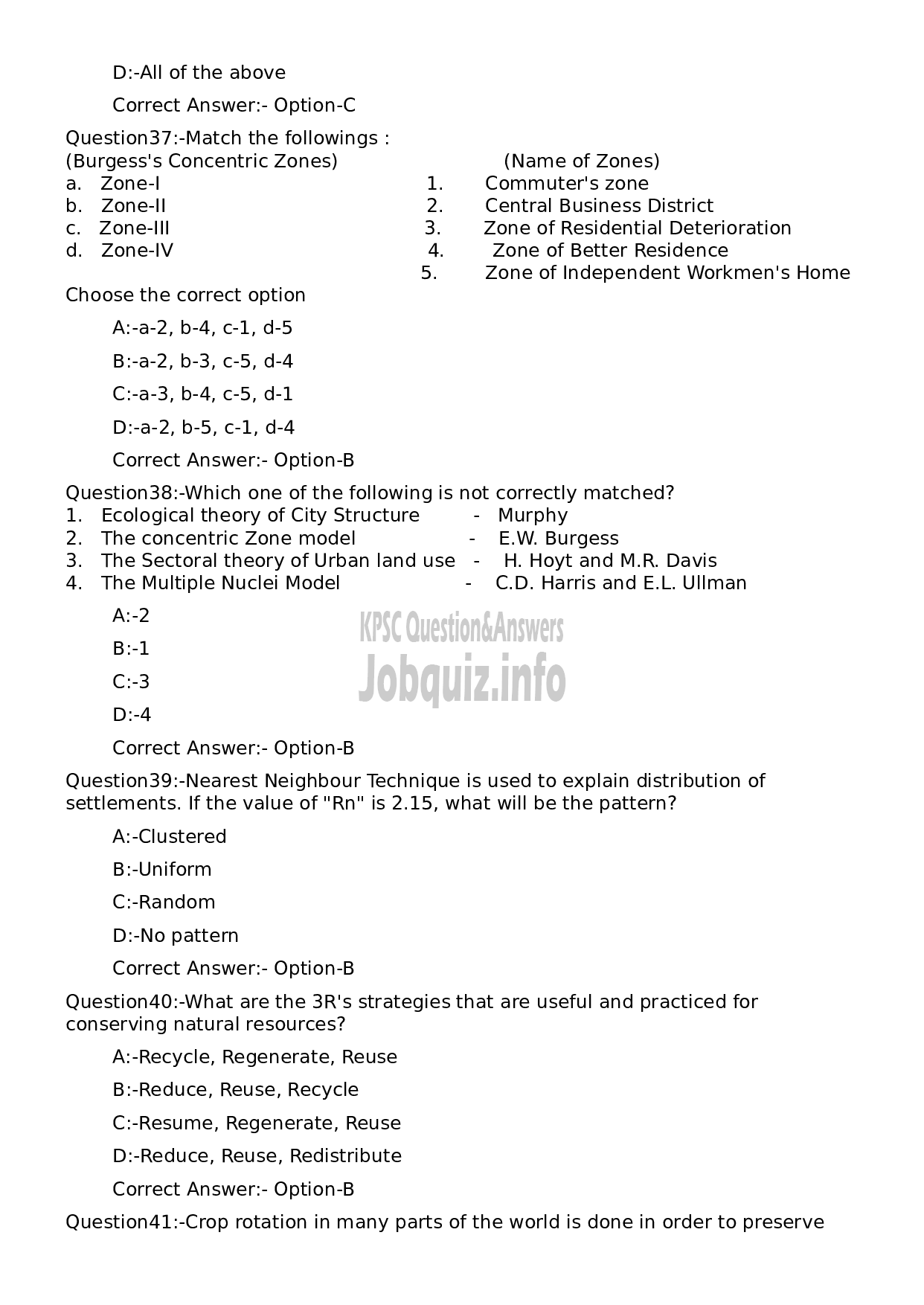 Kerala PSC Question Paper - Non Vocational Teacher Geography (Junior)-9