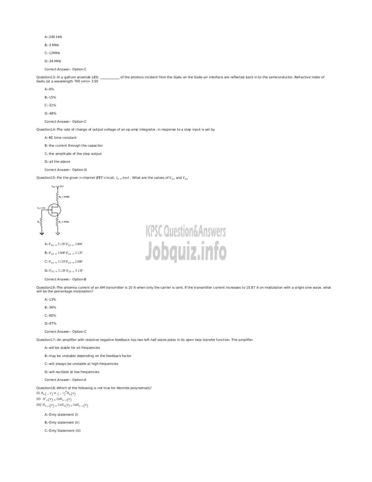 Kerala PSC Question Paper - Non Vocational Teacher in Physics (Senior) - Kerala Vocational Higher Secondary Education -3