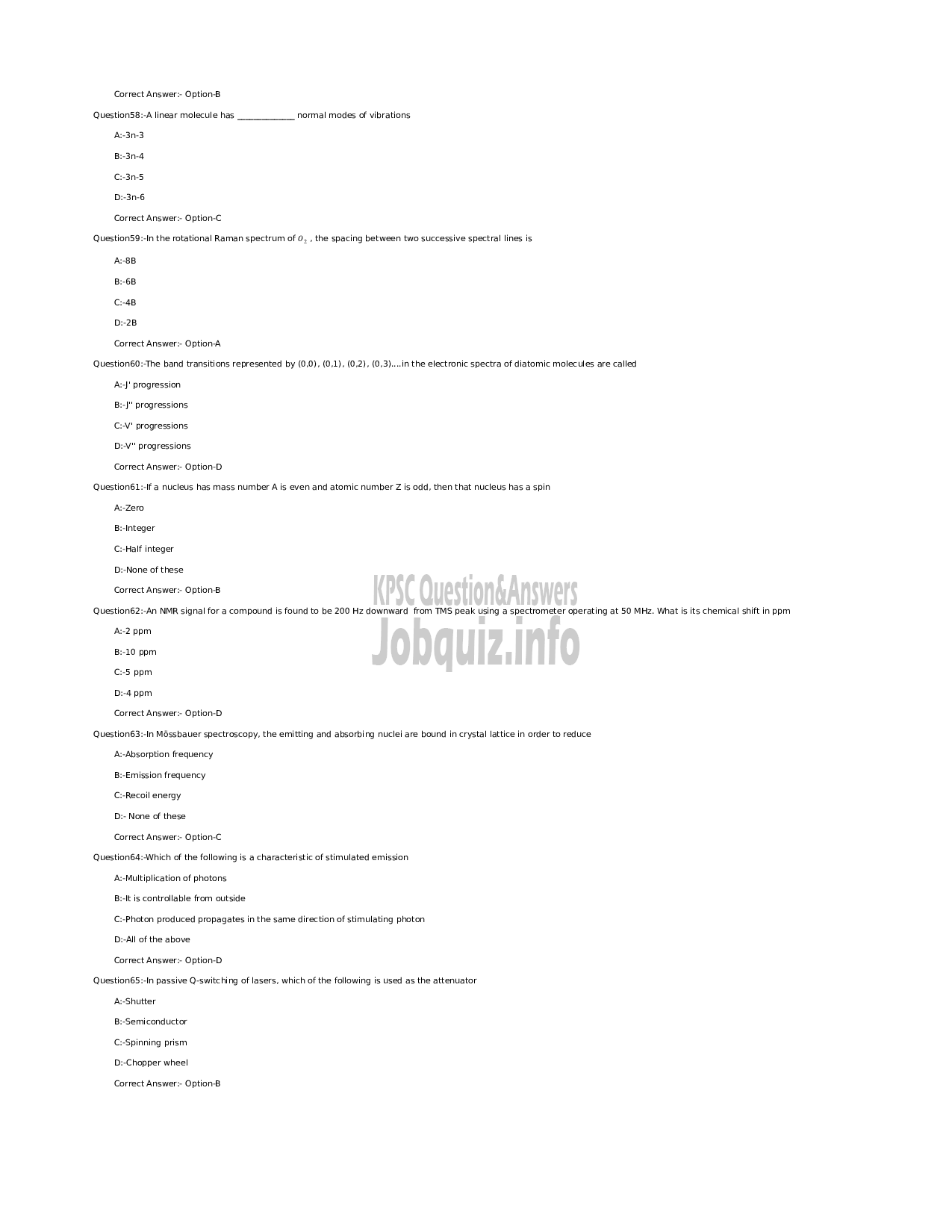 Kerala PSC Question Paper - Non Vocational Teacher in Physics (Senior) - Kerala Vocational Higher Secondary Education -10