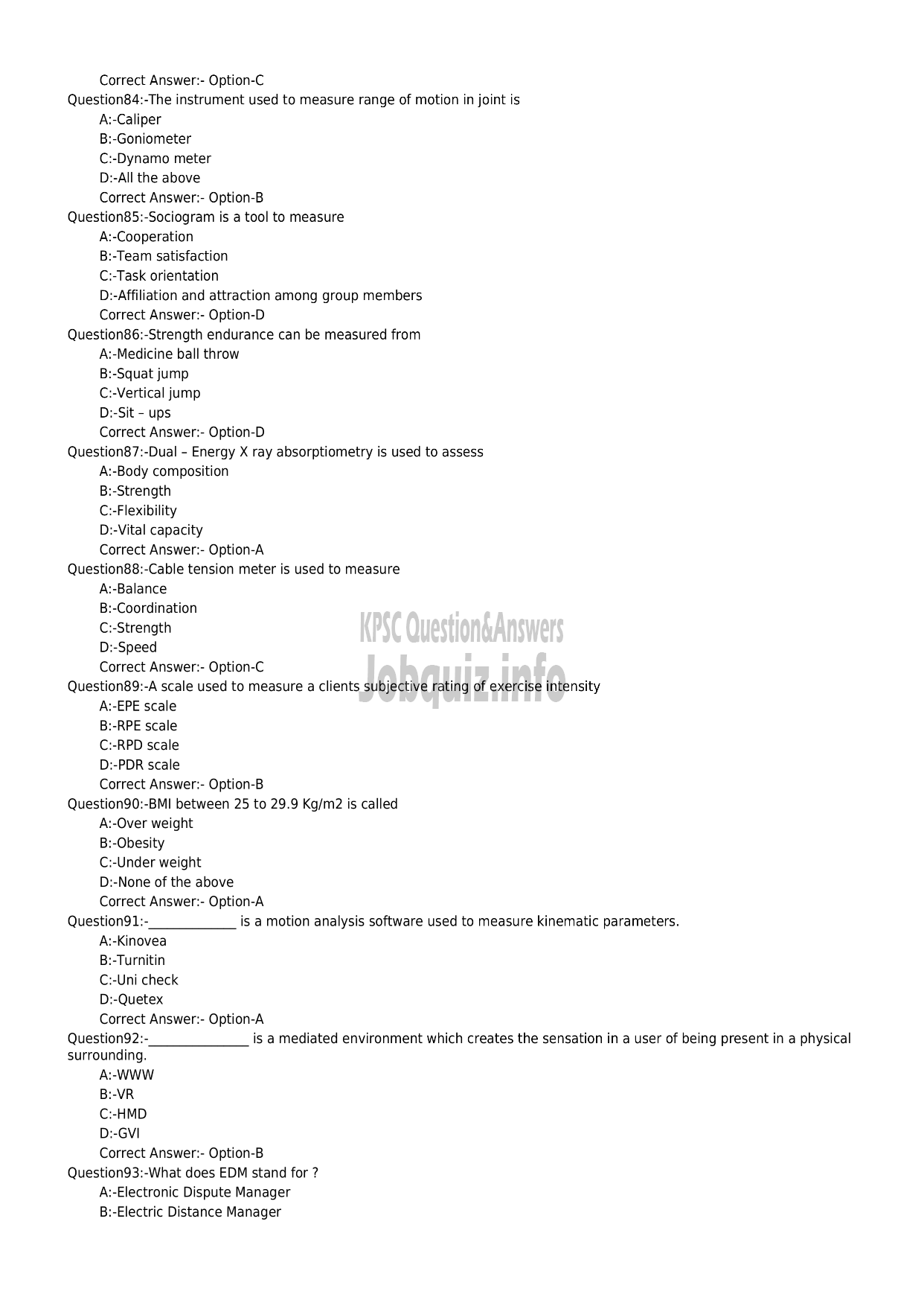 Kerala PSC Question Paper - Organiser for Sports in Schools-10