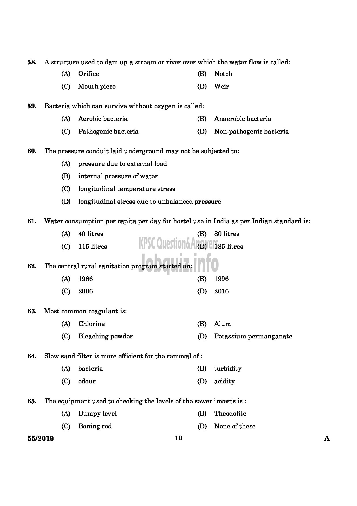 Kerala PSC Question Paper - Overseer / Draftsman (Mechanical) Gr II (Special Recruitment From Among SC/ST) English -8