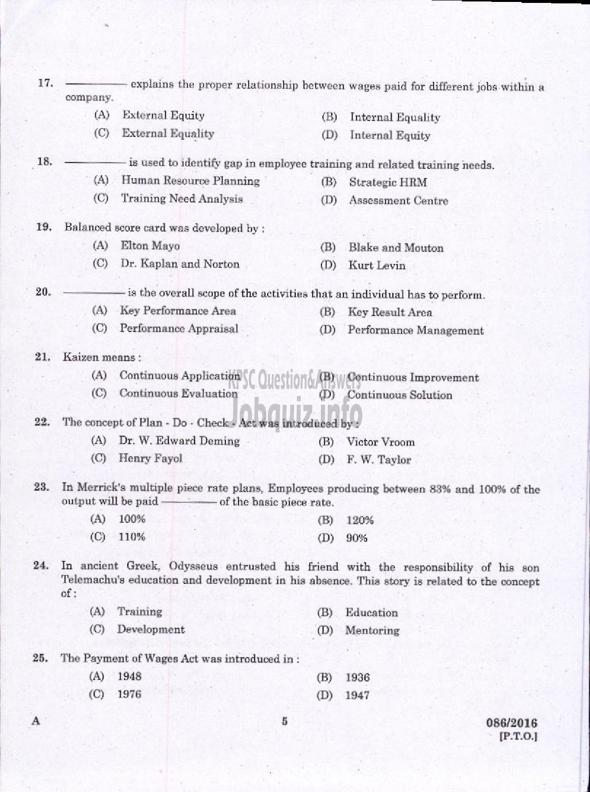 Kerala PSC Question Paper - PERSONNEL MANAGER KERALA STATE COIR CORPORATION LIMITED-3