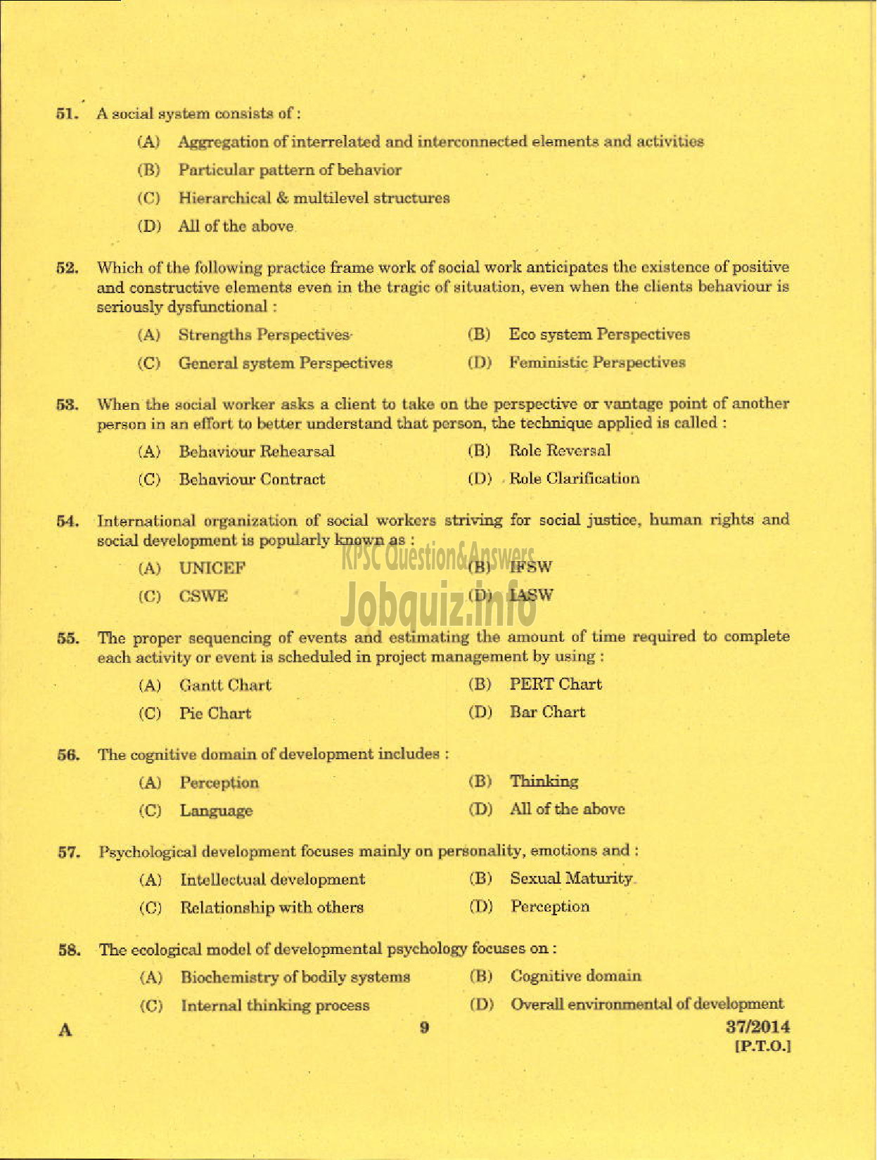 Kerala PSC Question Paper - PERSONNEL OFFICER UNITED ELECTRICAL INDUSTRIES LIMITED-7