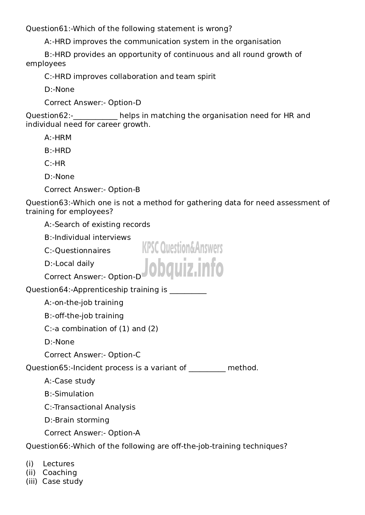 Kerala PSC Question Paper - Personnel Officer-13