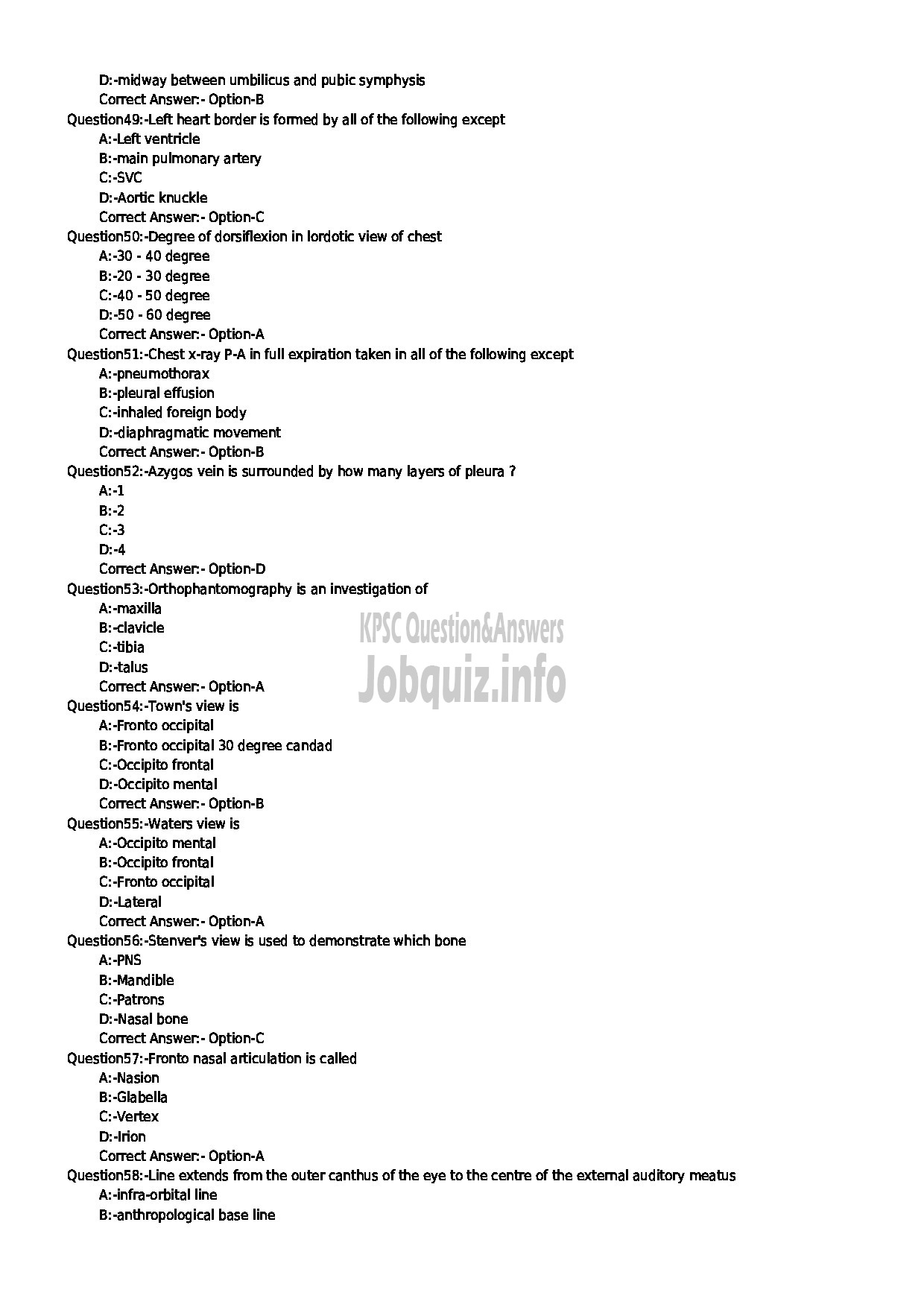 Kerala PSC Question Paper - RADIOGRAPHER GRADE II SPECIAL RECRUITMENT FROM AMONG SC / ST ONLY-6